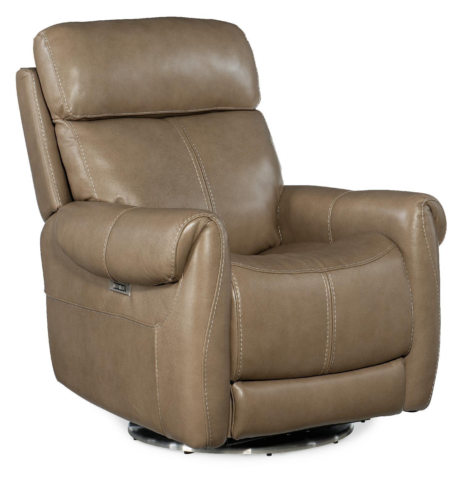 Sterling Swivel Power Recliner with Power Headrest - Frankwebs