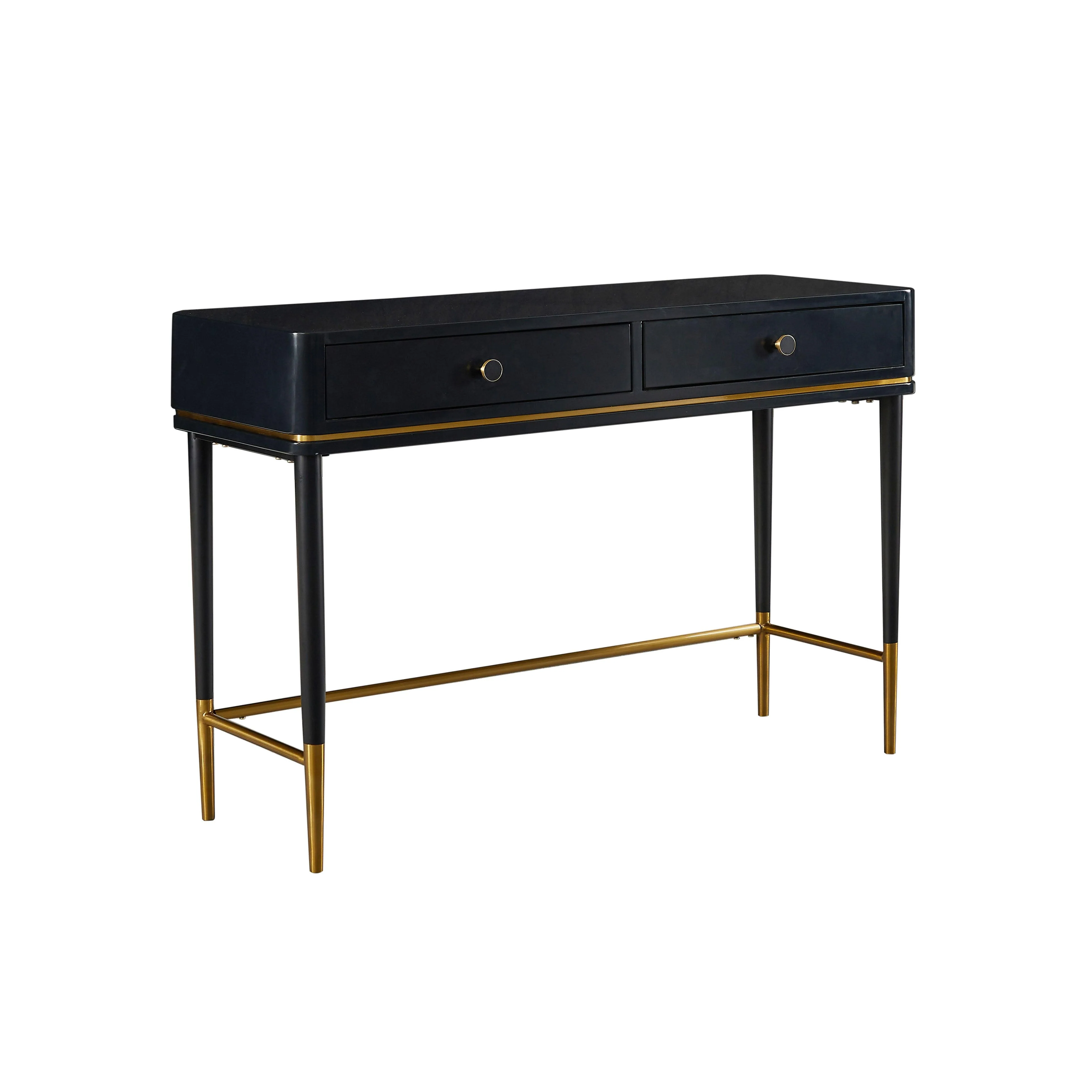 Mariah Two Drawer Black Desk - Frankwebs