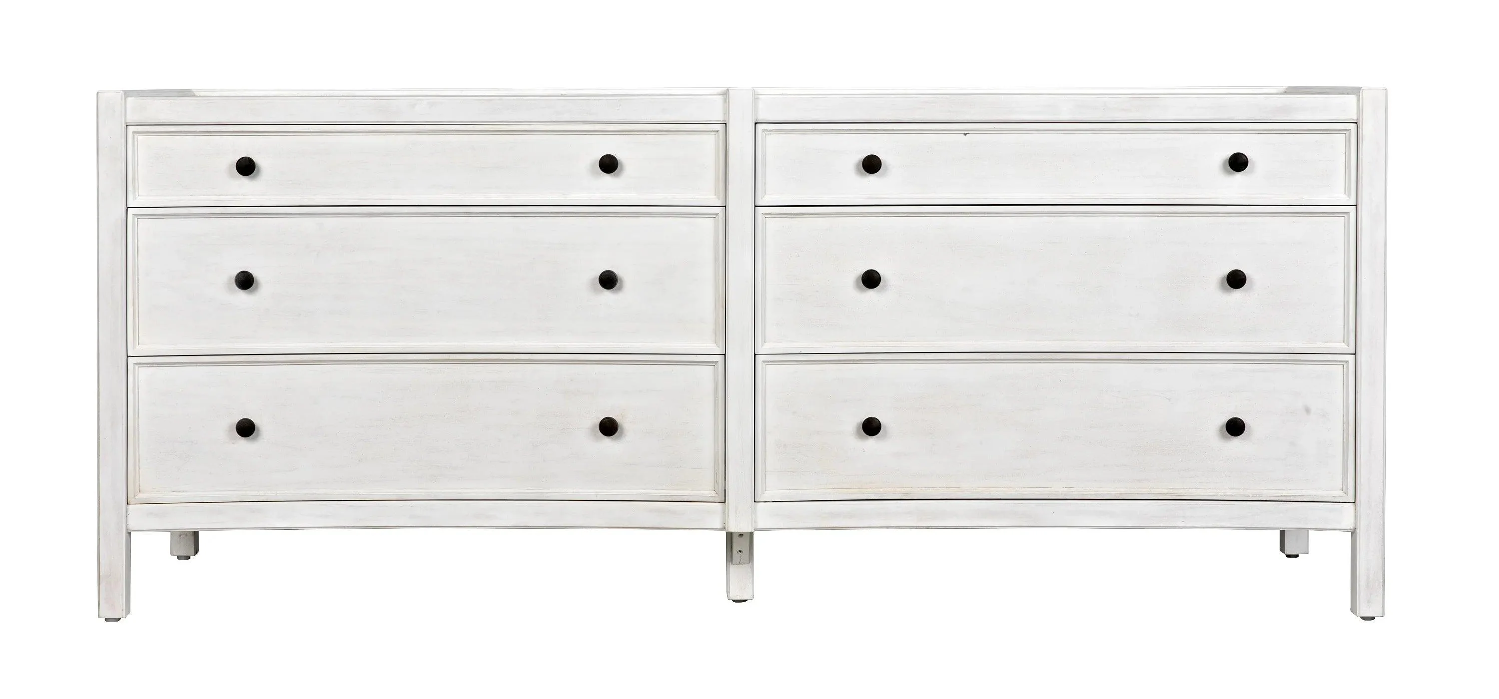 Hampton 6 Drawer Dresser, White Wash - Frankwebs
