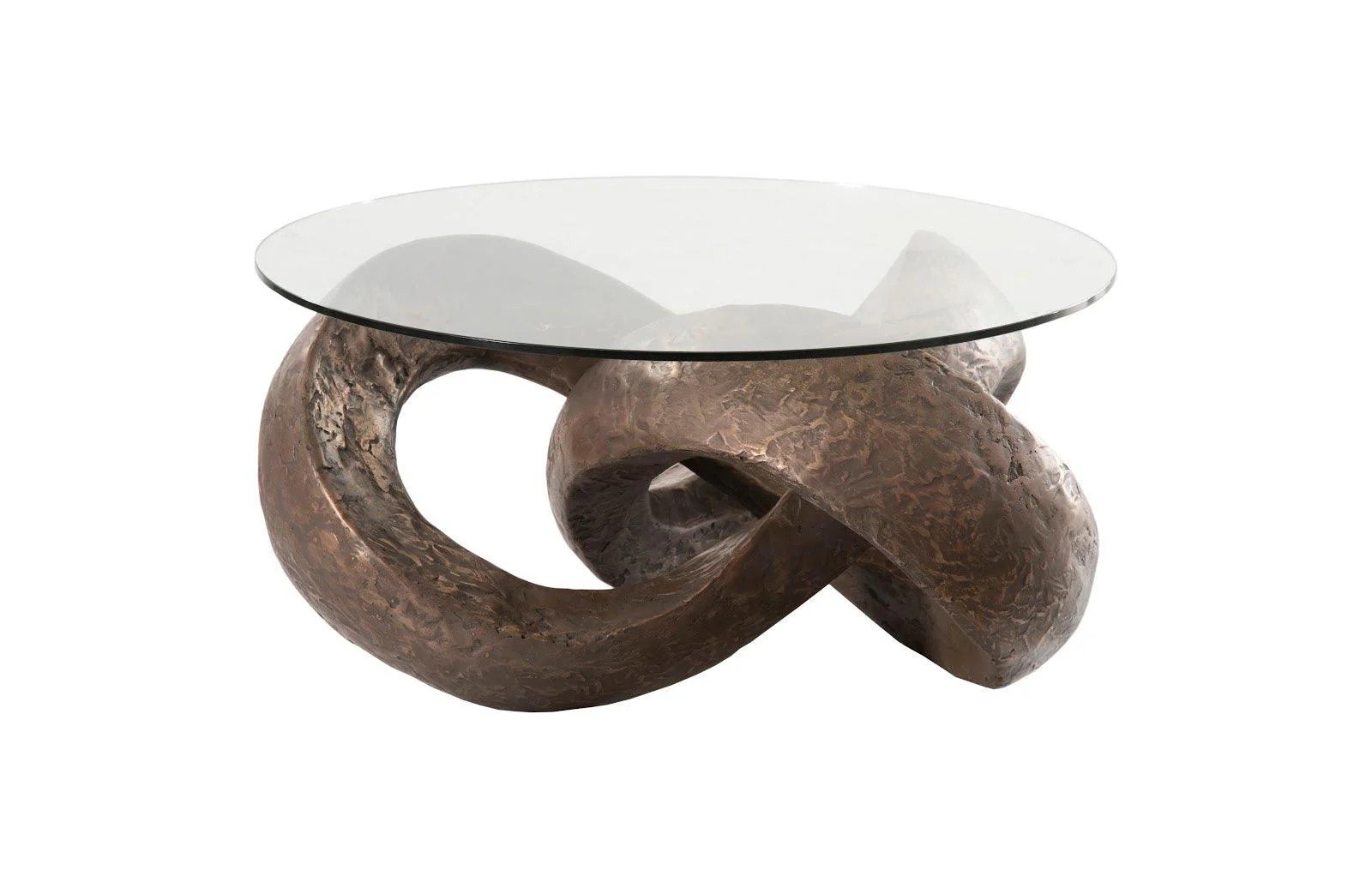 Trifoil Coffee Table, Bronze w/ Glass - Frankwebs