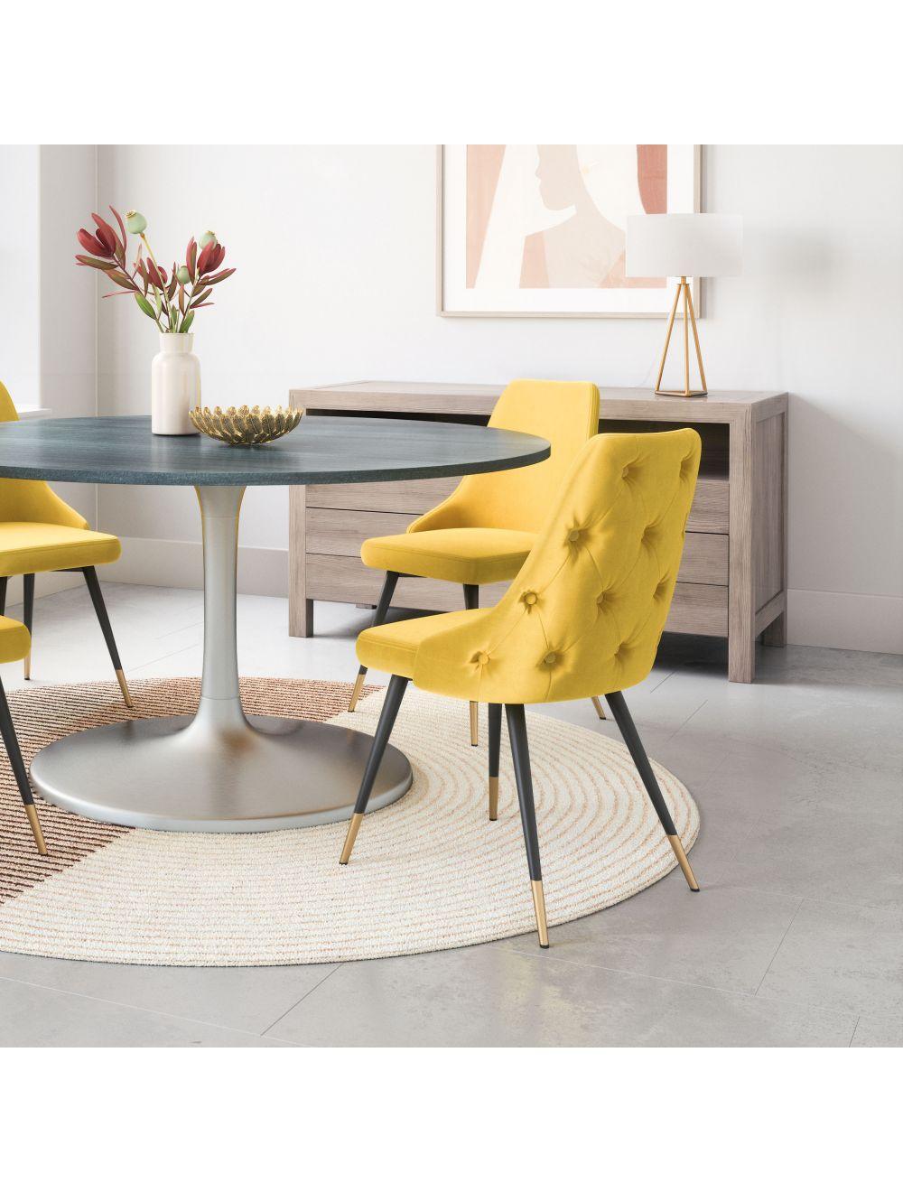 Piccolo Dining Chair (Set of 2) Yellow - Frankwebs