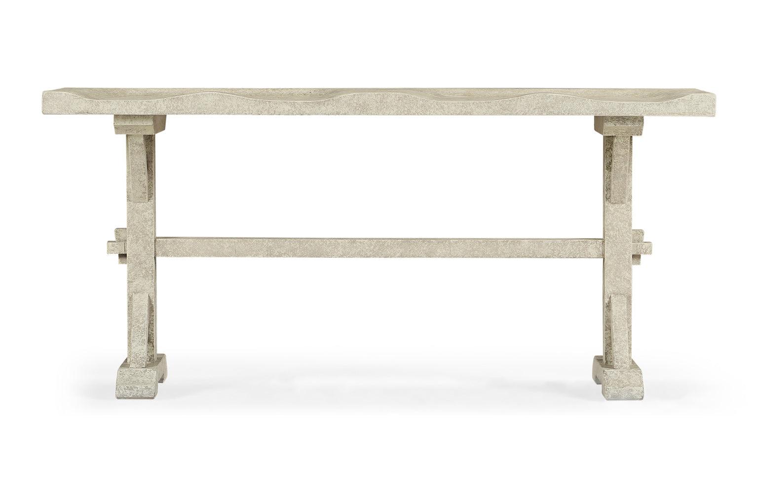Casual Accents Narrow Whitewash Driftwood Topped Bench - Frankwebs
