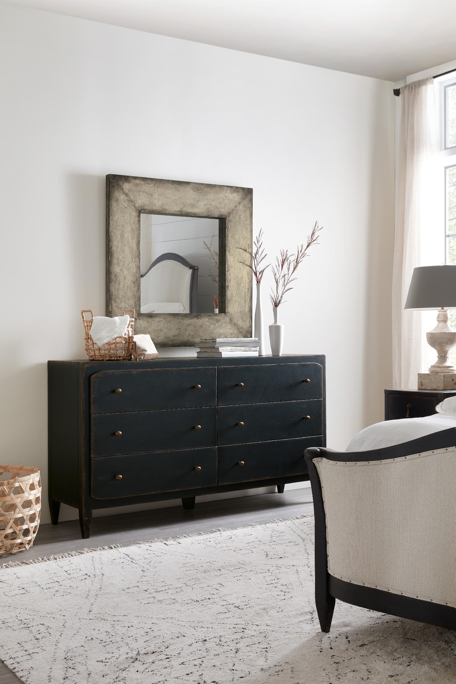 Ciao Bella Six-Drawer Dresser- Black - Frankwebs