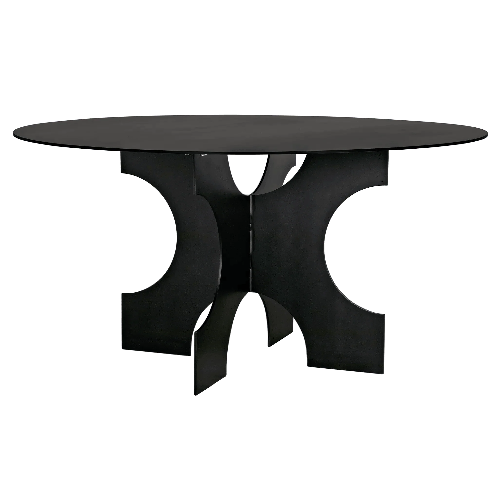 Element Dining Table, Black Metal - Frankwebs