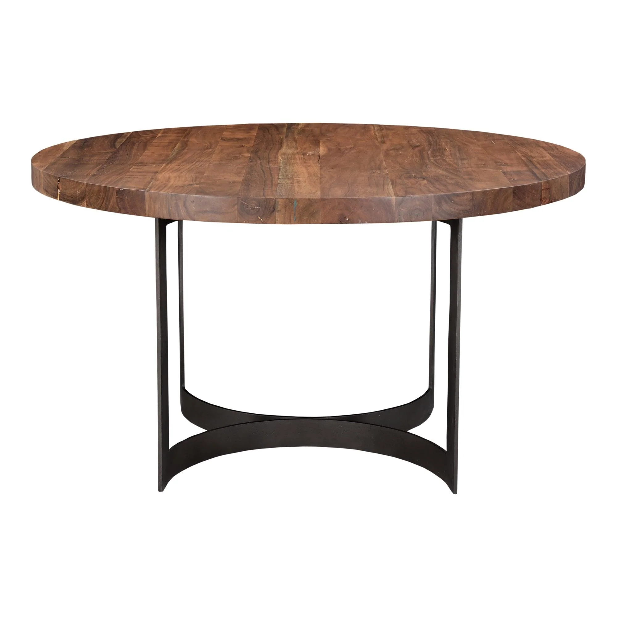 Bent Round Dining Table 54In Smoked - Frankwebs
