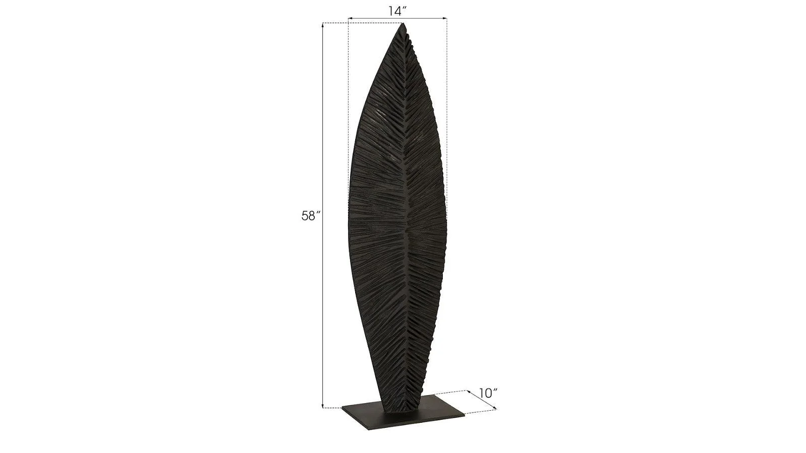 Carved Leaf on Stand, Burnt, MD - Frankwebs
