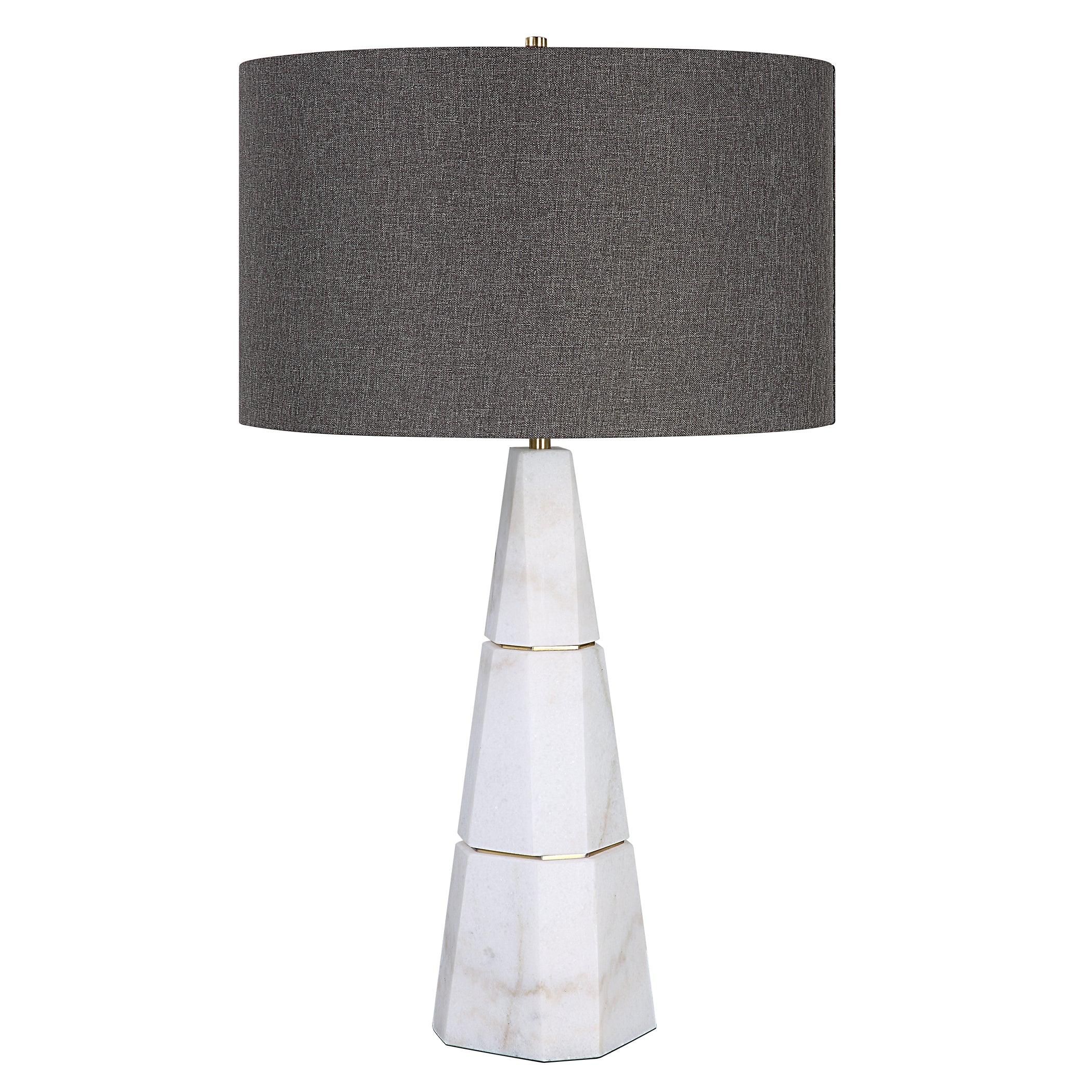 CITADEL WHITE MARBLE TABLE LAMP - Frankwebs