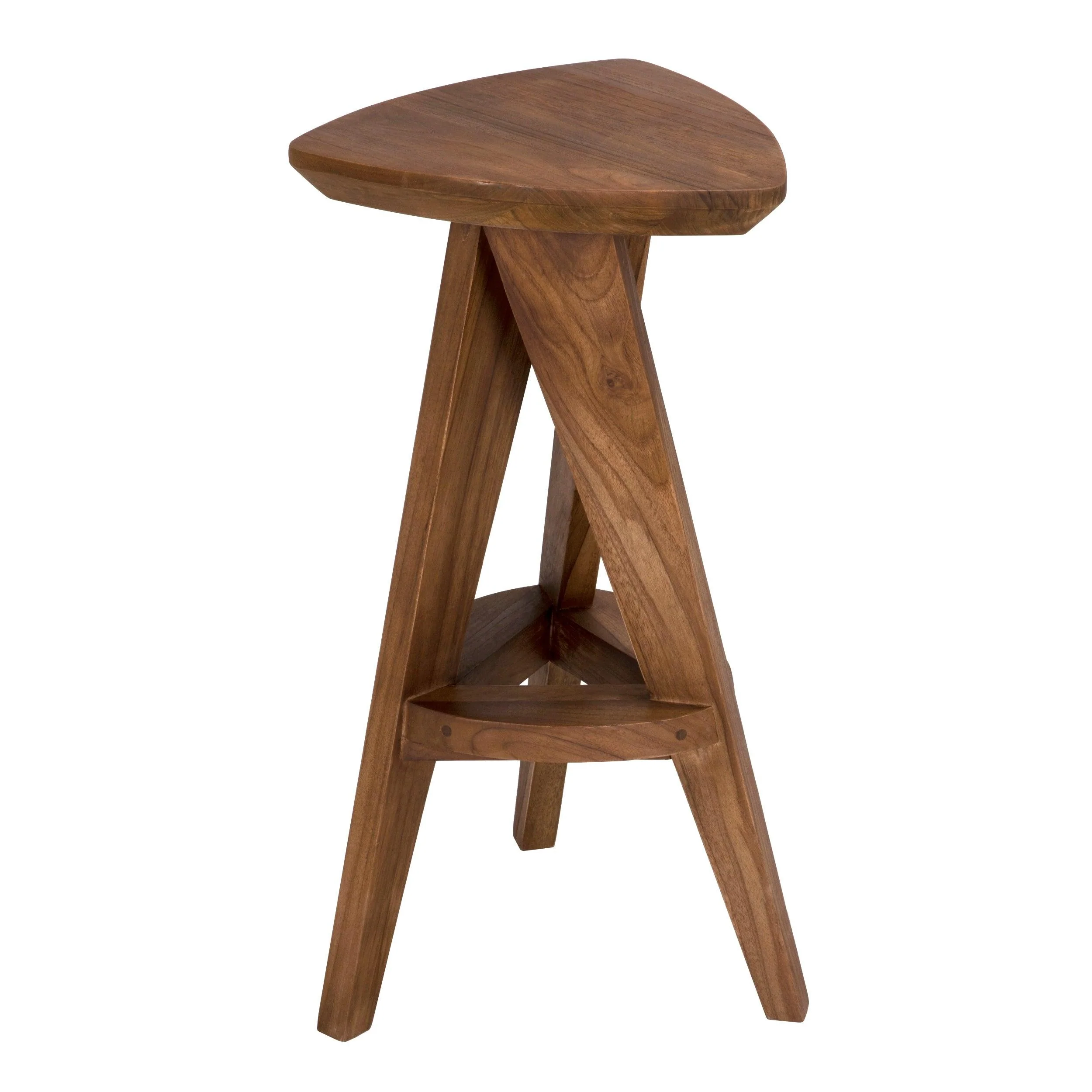 Twist Counter Stool, Teak - Frankwebs
