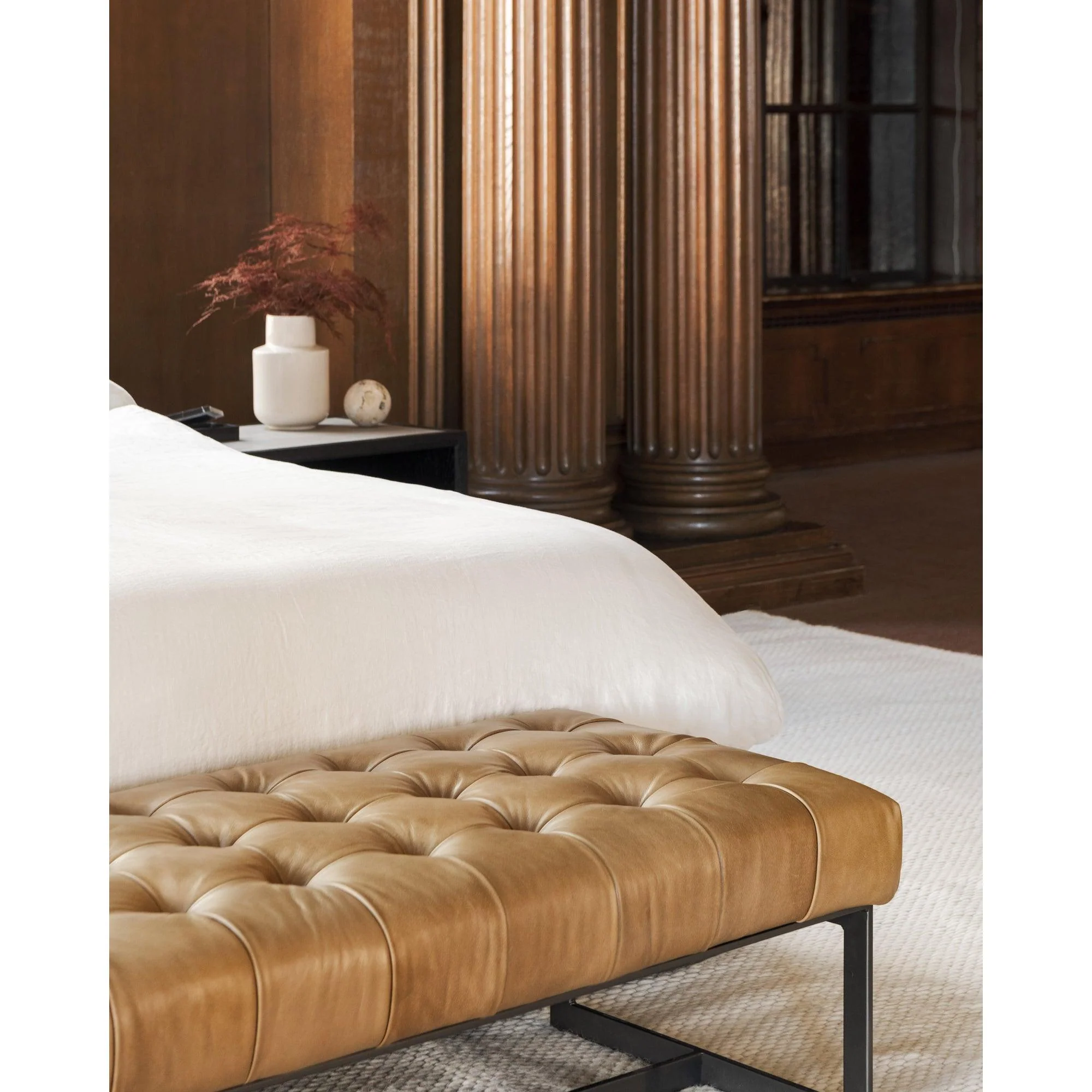 Wyatt Leather Bench Tan - Frankwebs