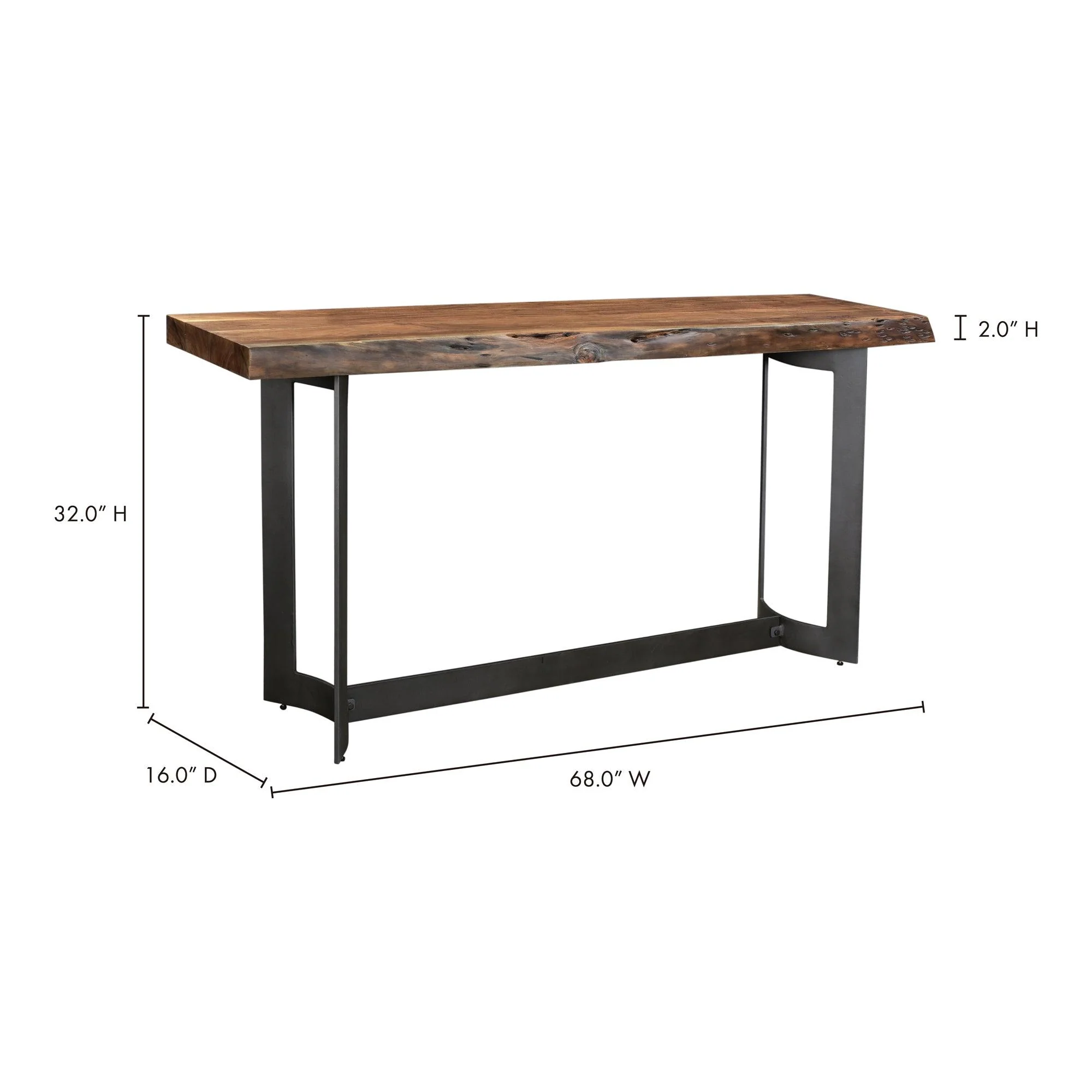 Bent Console Table Smoked - Frankwebs