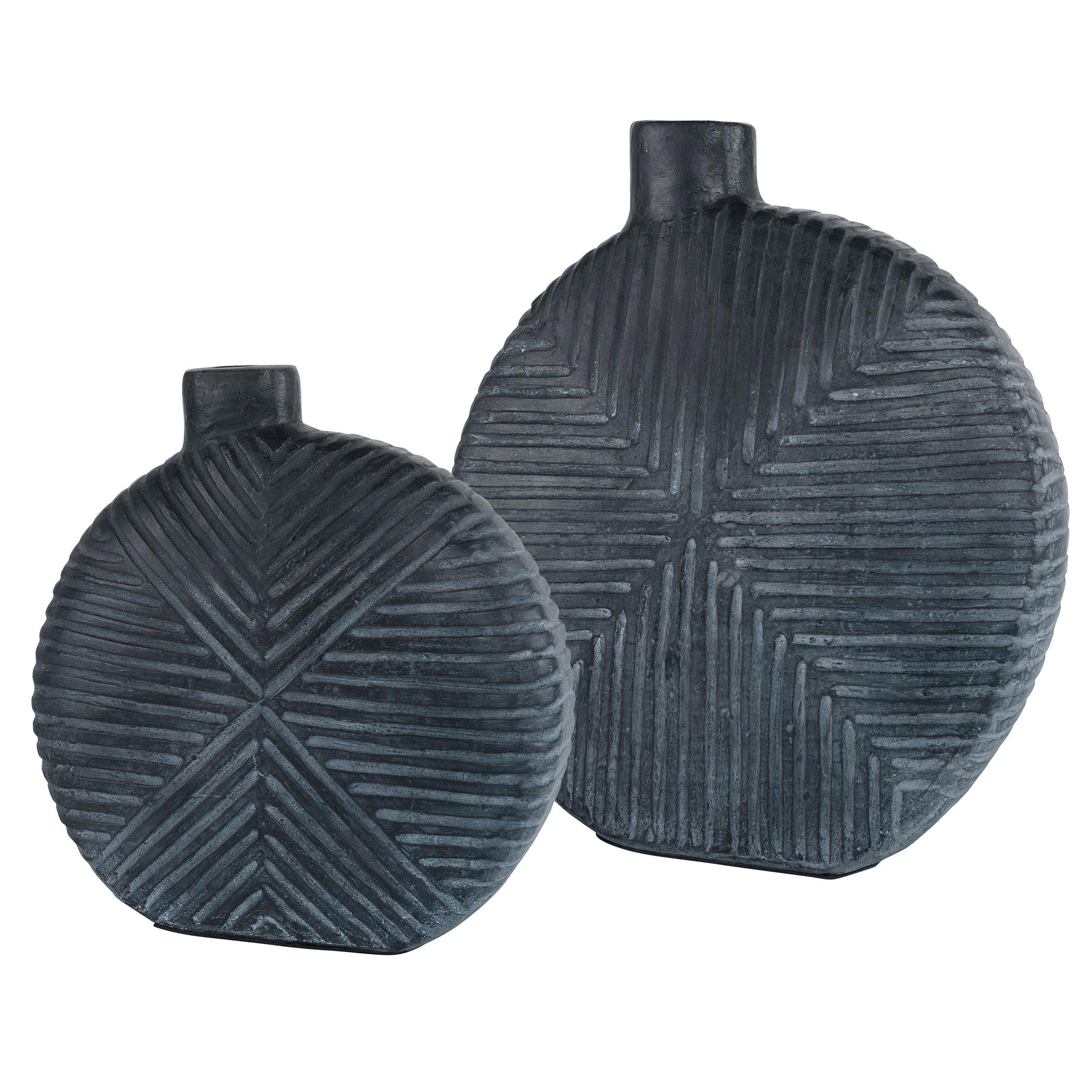 Viewpoint Aged Black Vases, Set/2 - Frankwebs