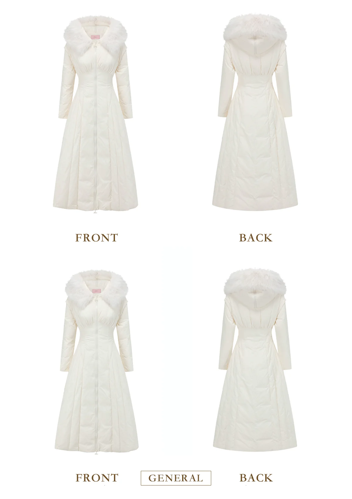 Paper Feather Down Coat(White) - Frankwebs