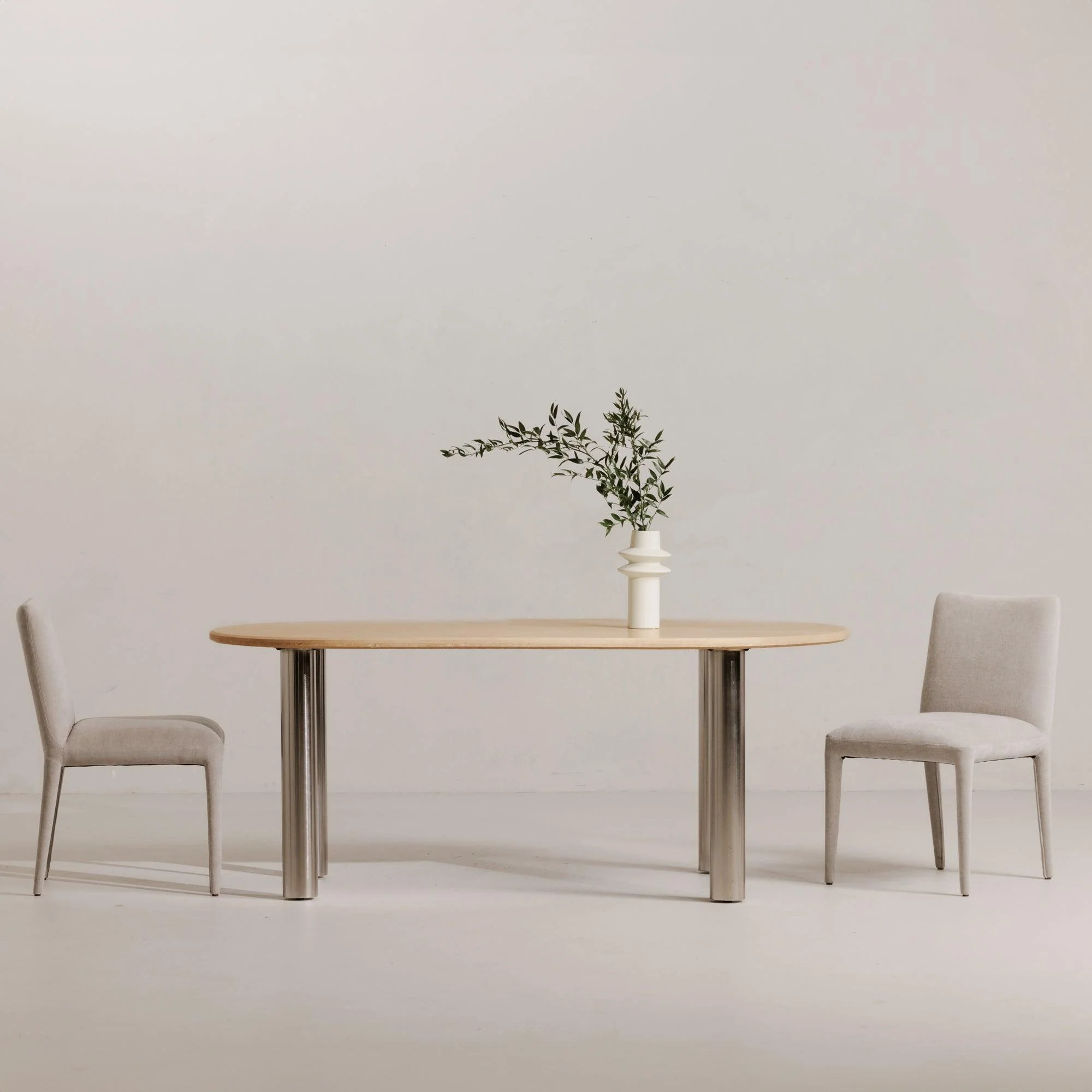 Calla Dining Chair Light Grey - Set Of Two - Frankwebs