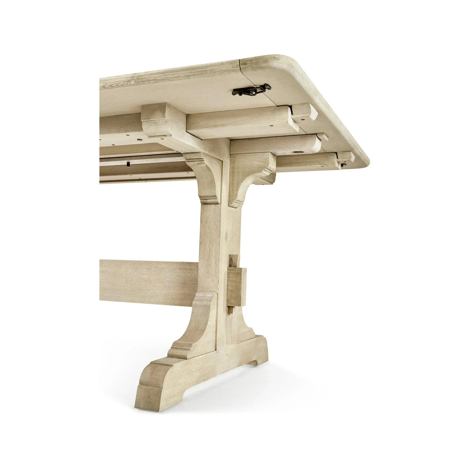 Timeless Epoch Trestle Dining Table in Stripped Oak - Frankwebs