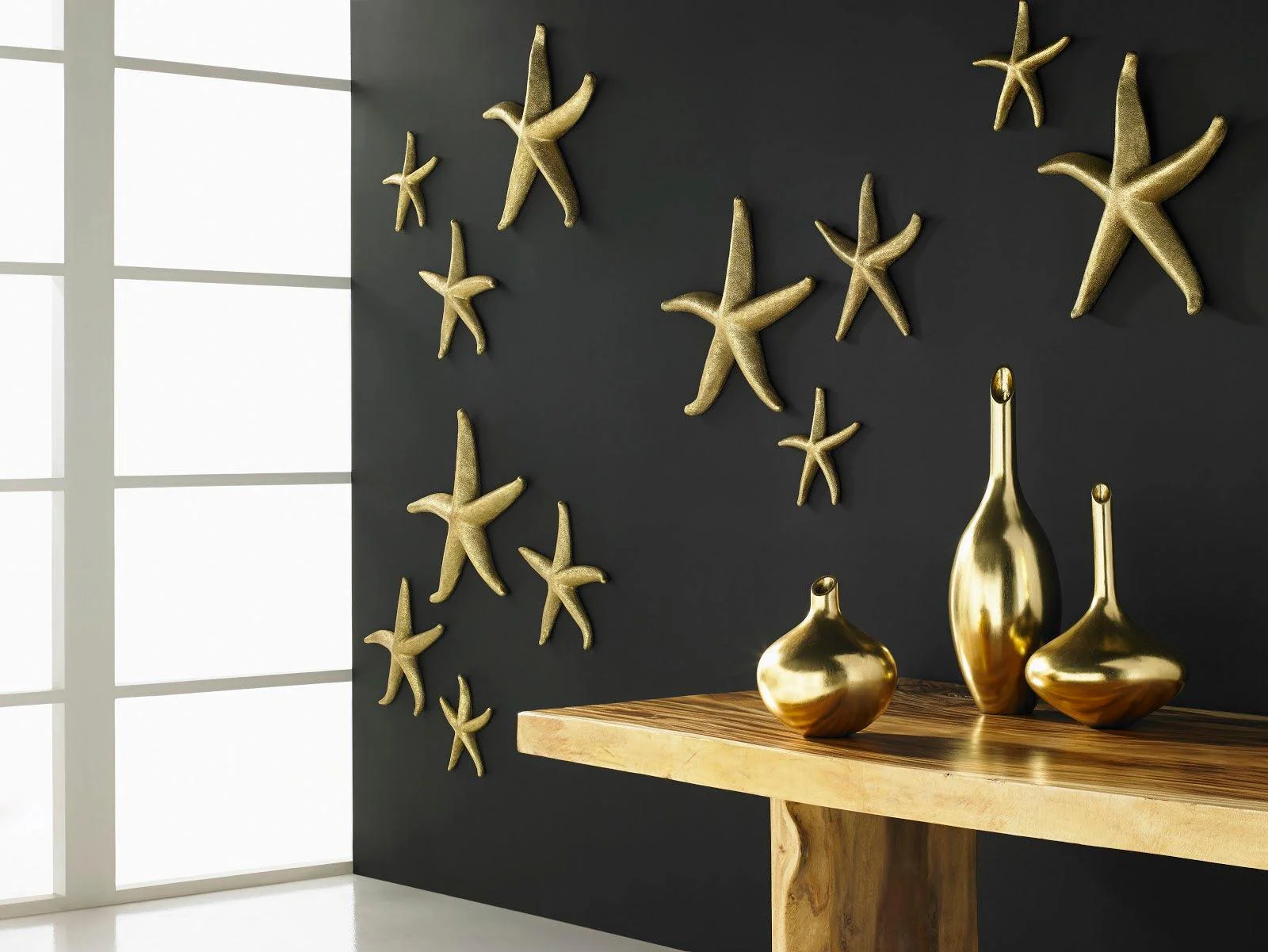Starfish, Gold Leaf, Set of 4, SM - Frankwebs