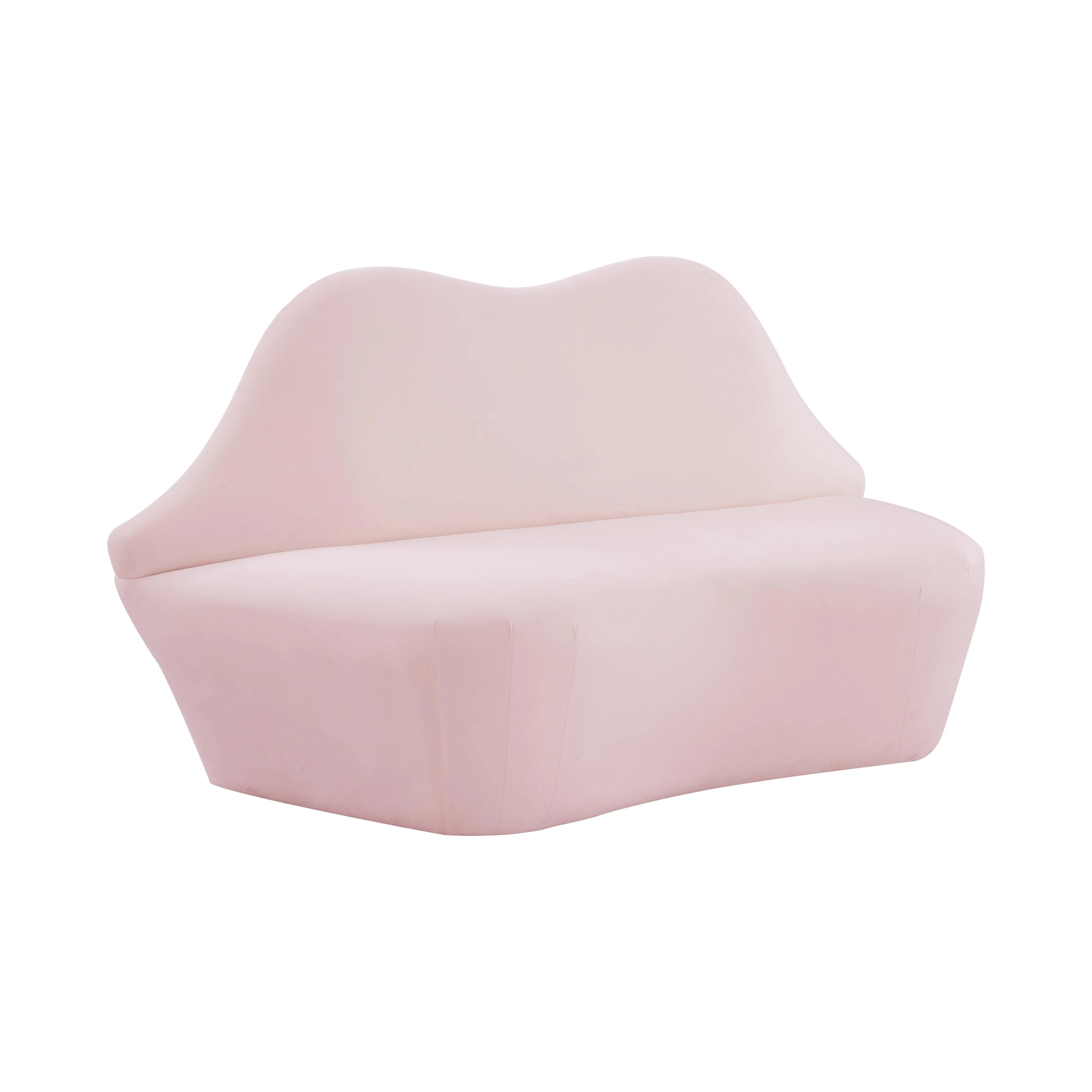 Lips Blush Velvet Settee - Frankwebs