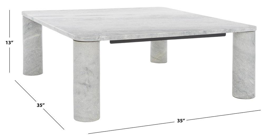NICOLETTA SQUARE MARBLE COFFEE TABLE - Frankwebs