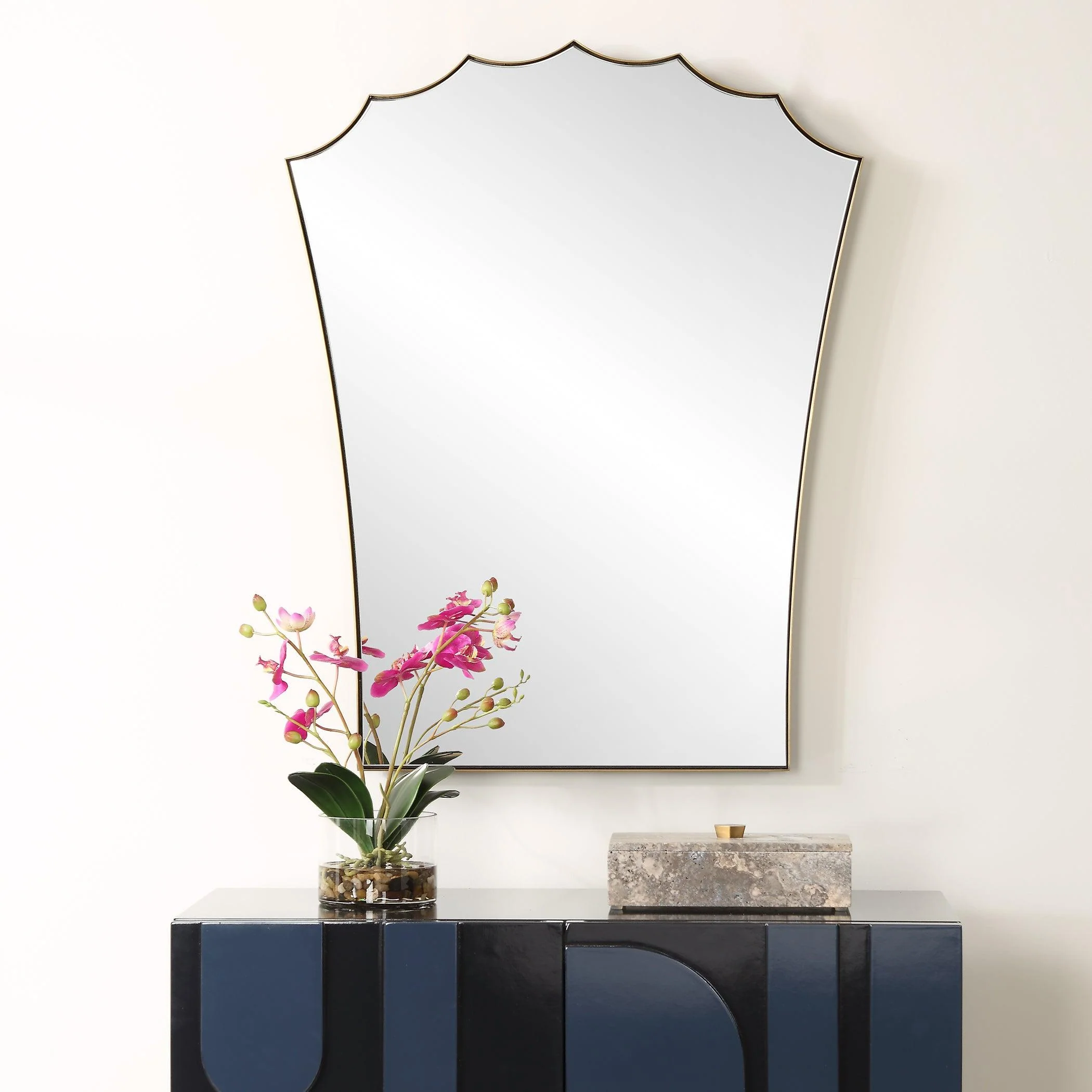 Monarch Scalloped Arched Vanity Mirror - Frankwebs