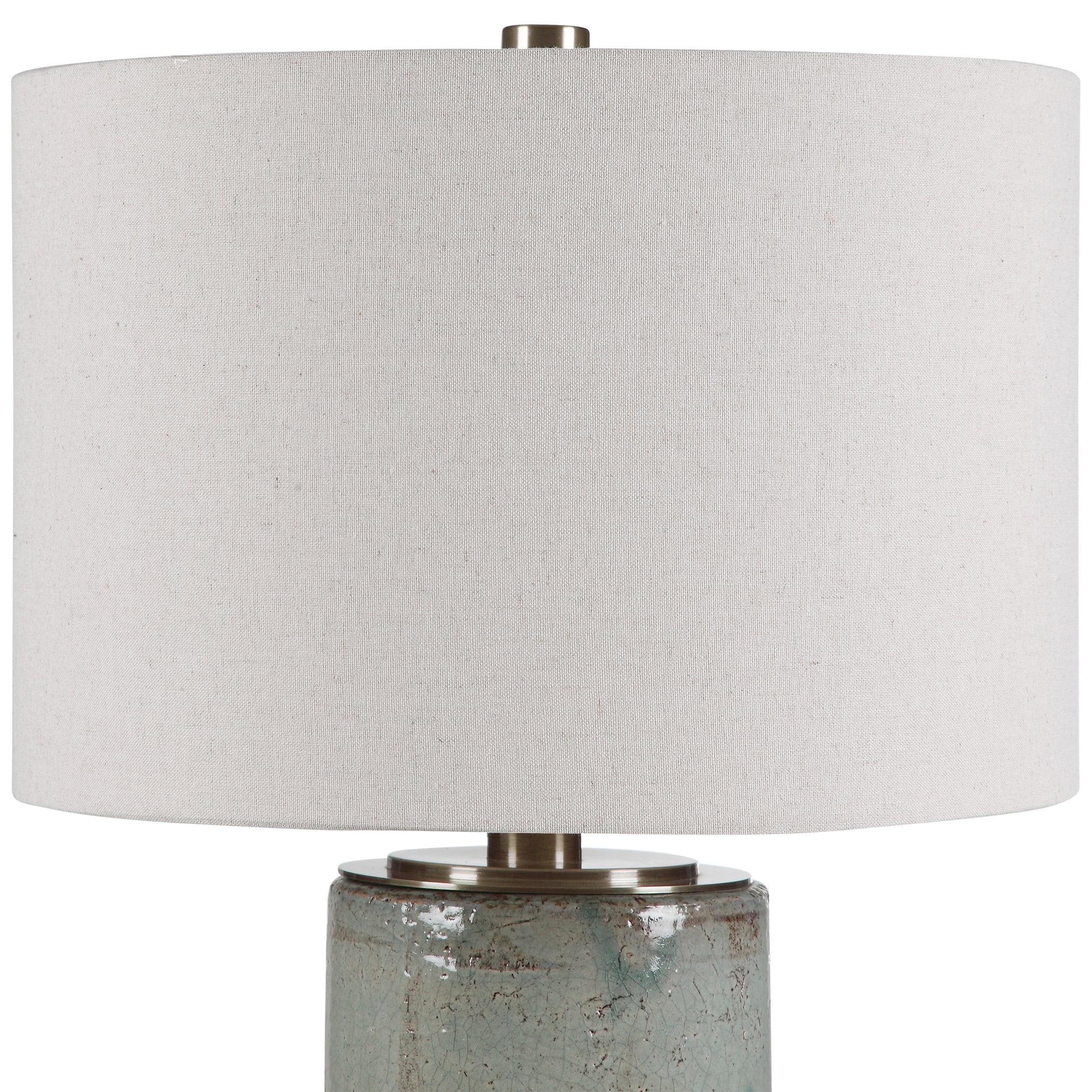 CALLAIS CRACKLED AQUA TABLE LAMP - Frankwebs