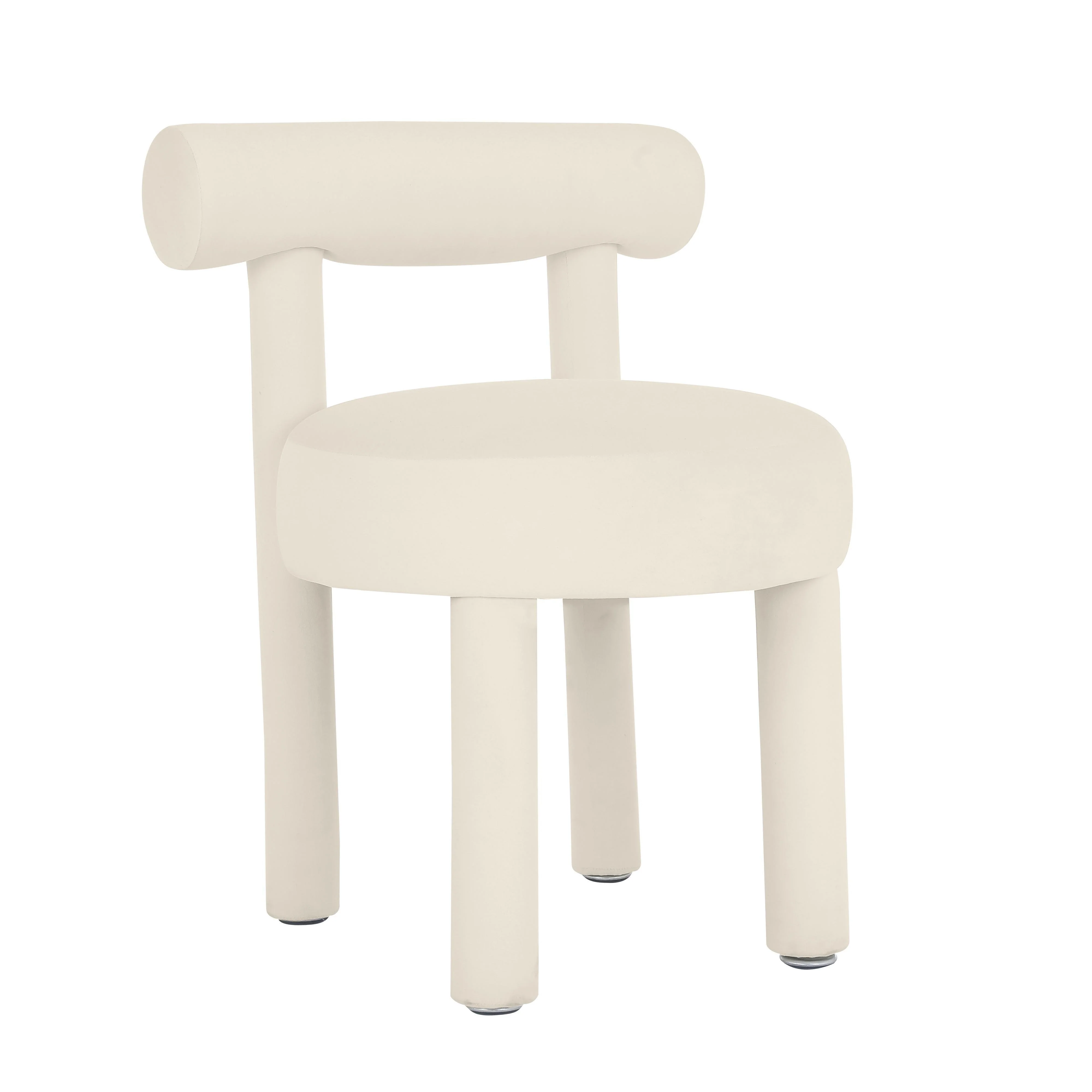 Carmel Cream Velvet Dining Chair - Frankwebs
