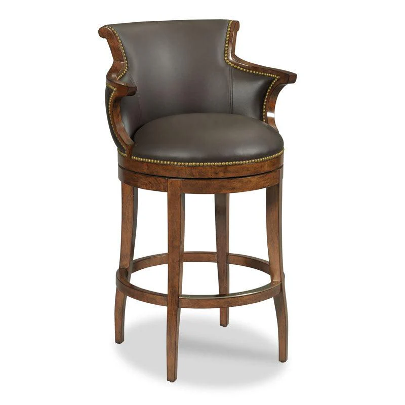 Swivel Leather Counter Stool - Frankwebs