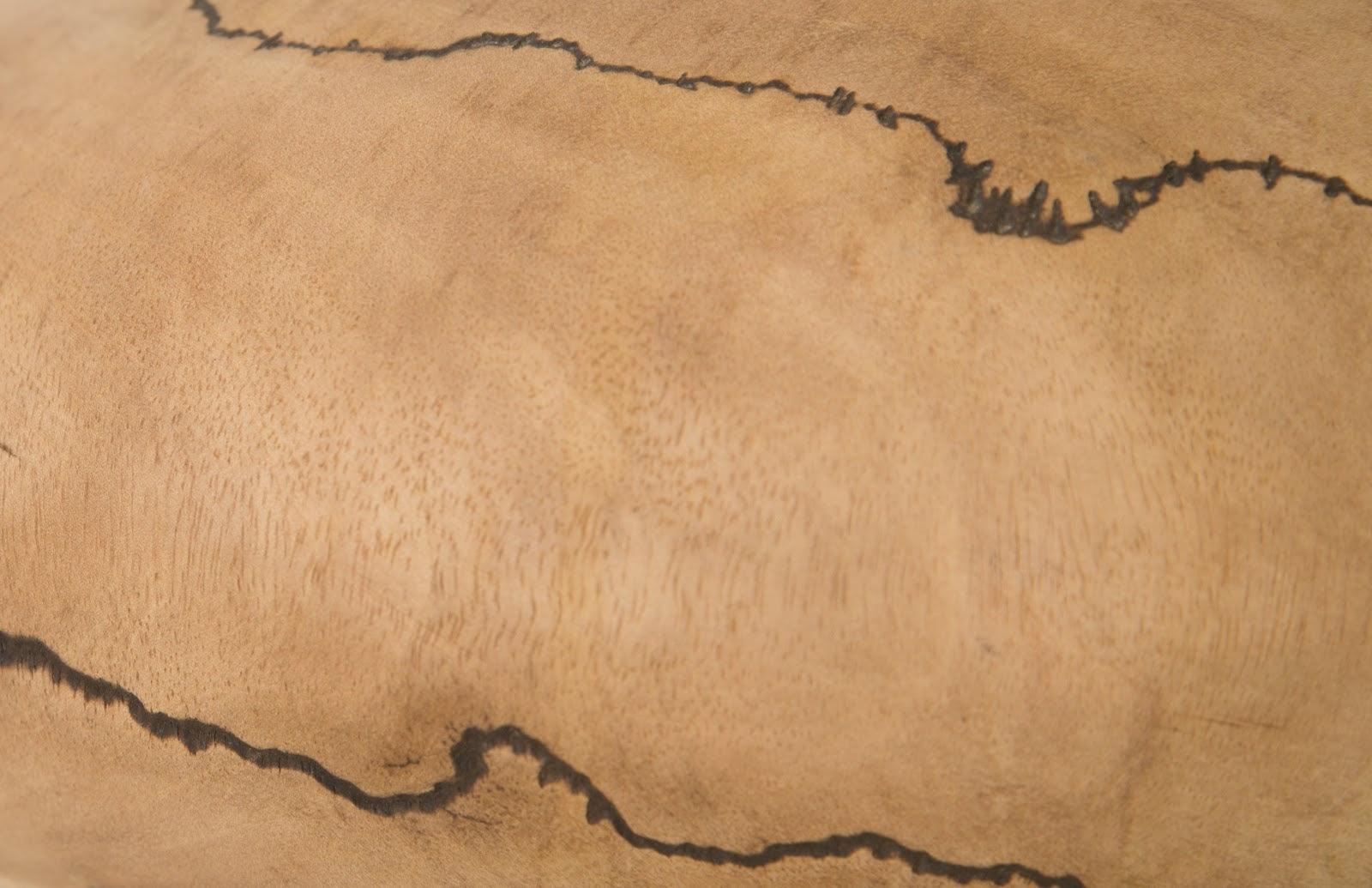 Lightning Vase, Mango Wood, Low 13