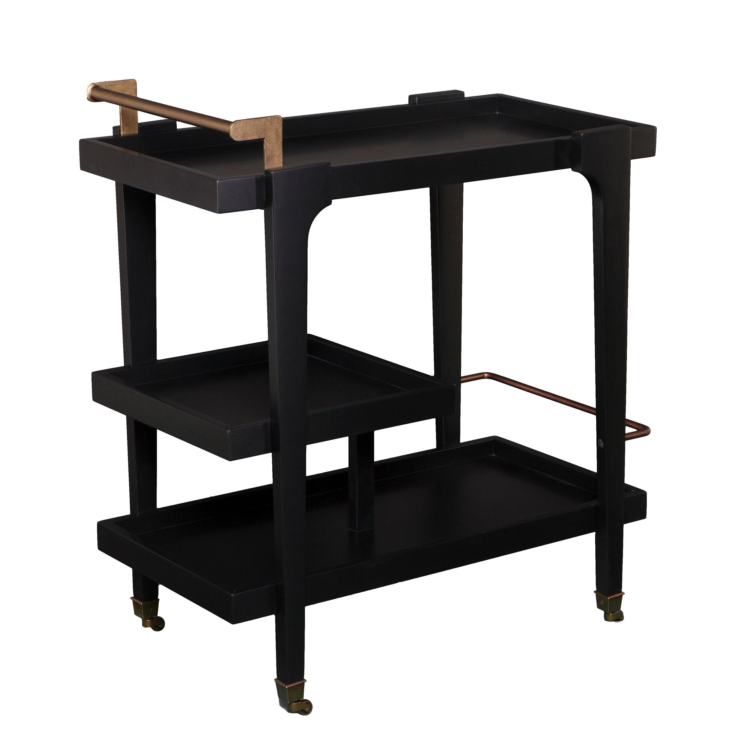Holly & Martin Zhori Midcentury Modern Bar Cart - Black - Frankwebs