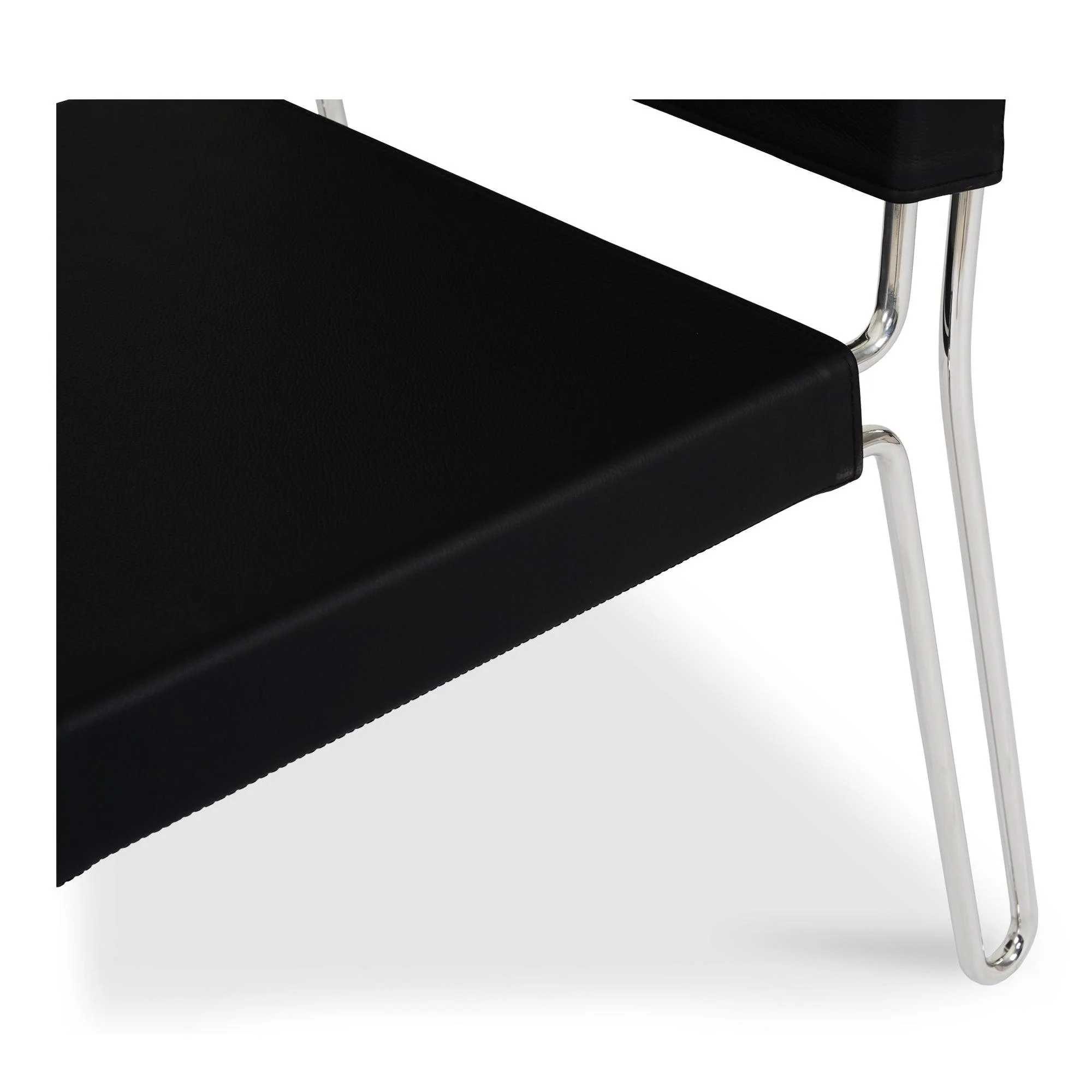 Petra Leather Accent Chair Black - Frankwebs