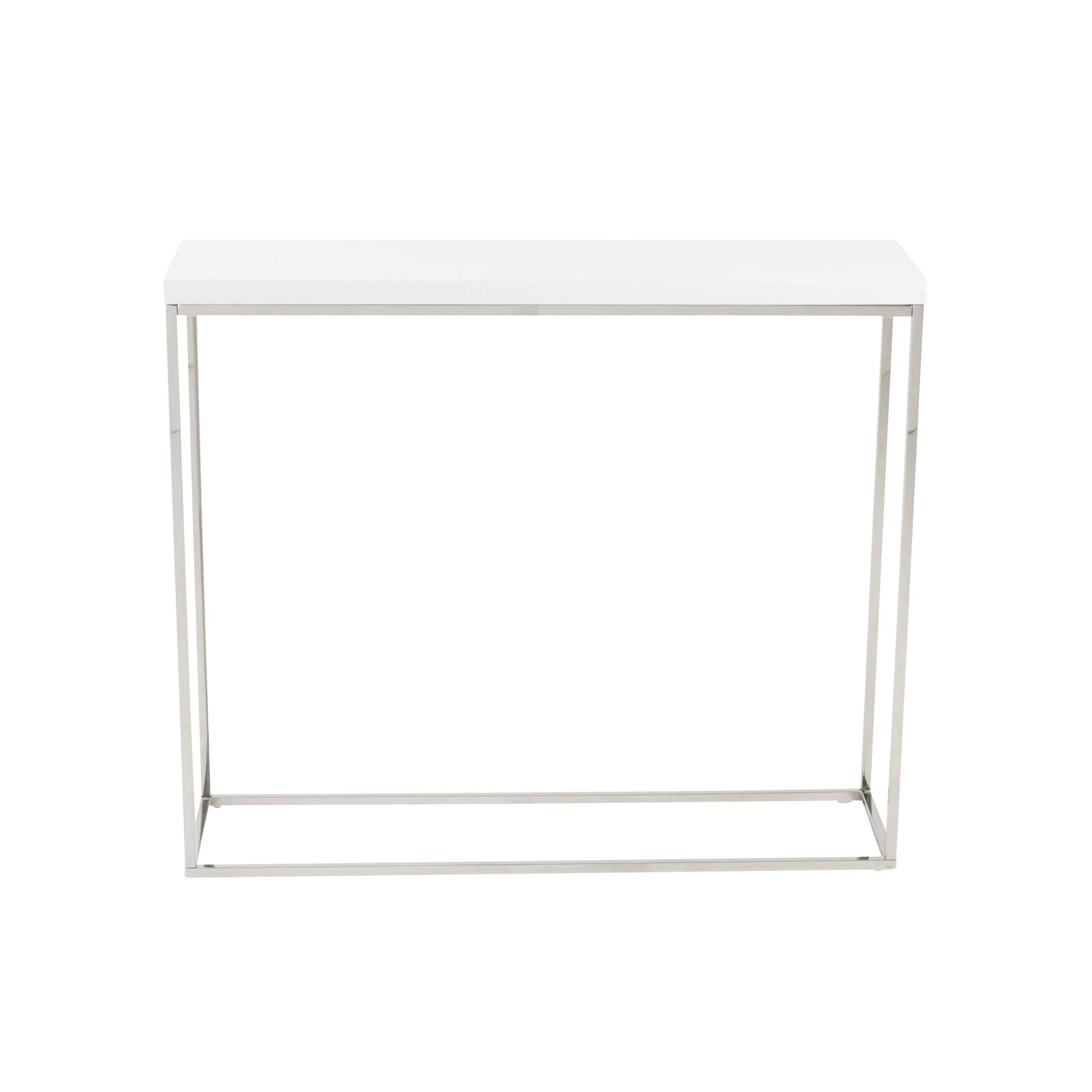 Teresa Console Table Lacquer with Polished Stainless Steel Frame - Frankwebs
