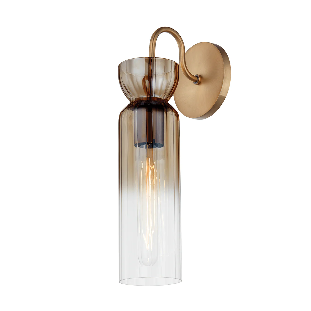 JULIAN 1 LIGHT WALL SCONCE BRASS - Frankwebs