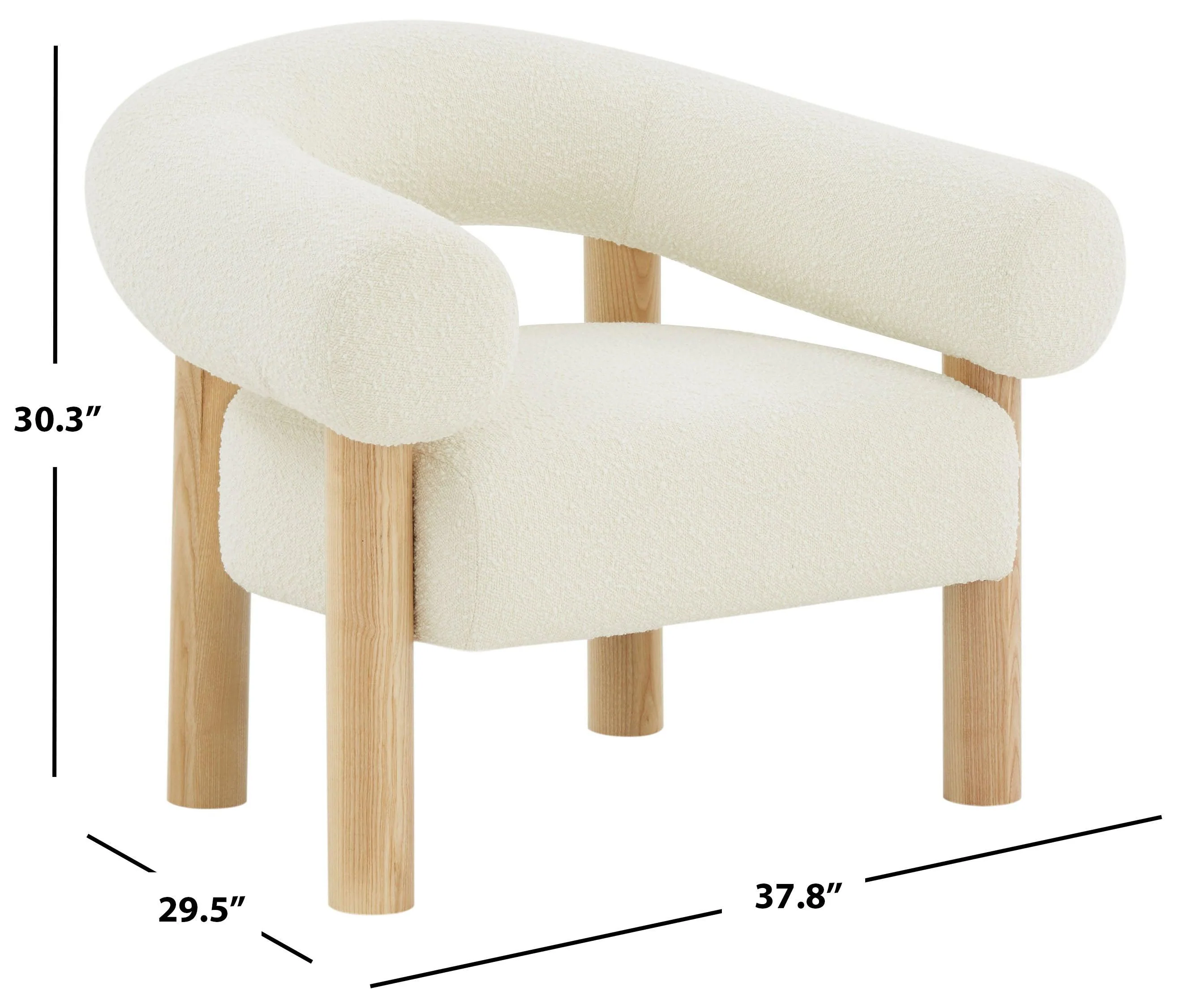 CARLEIGH BOUCLE ACCENT CHAIR - Frankwebs