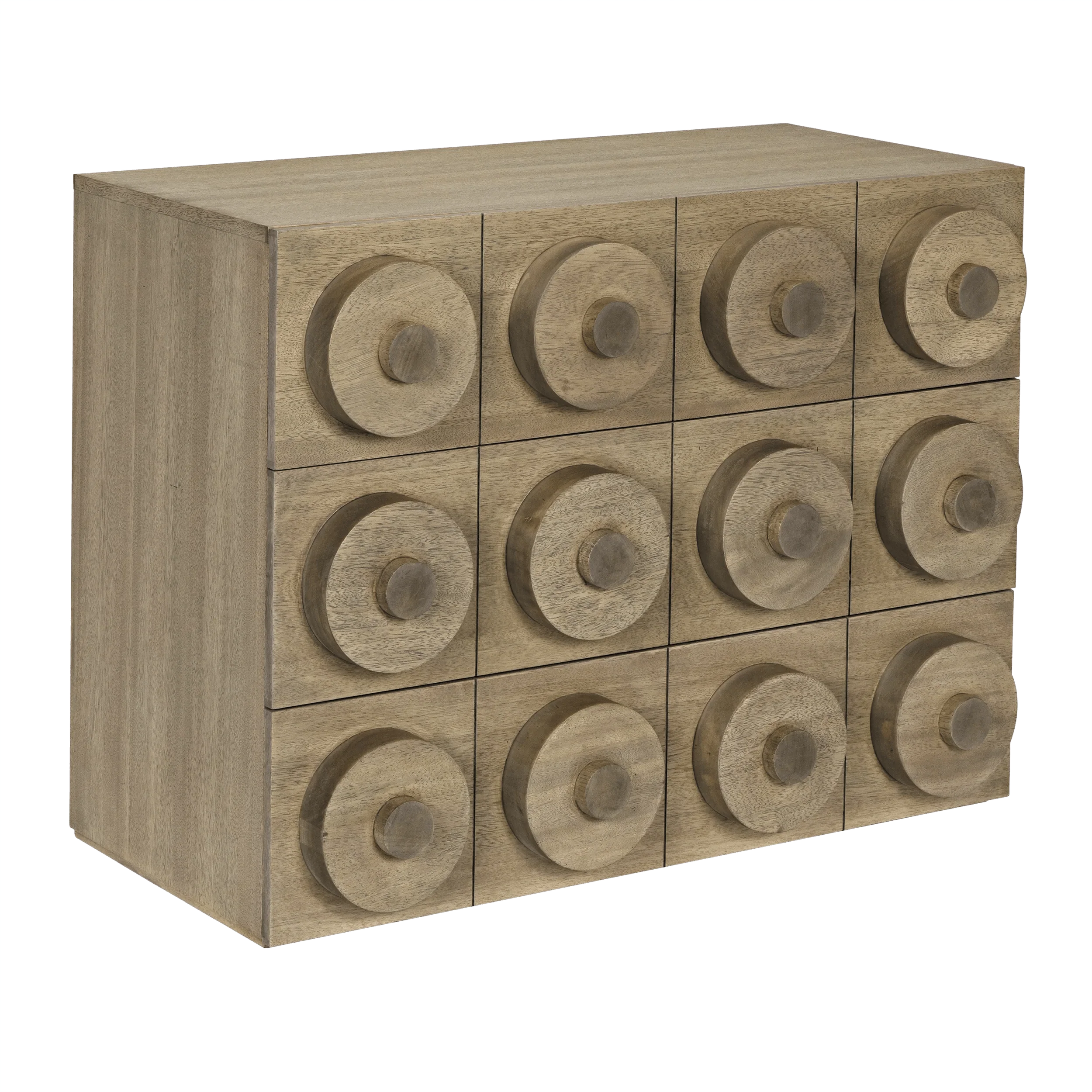 Lego Sideboard with 3 Drawers, Washed Walnut - Frankwebs