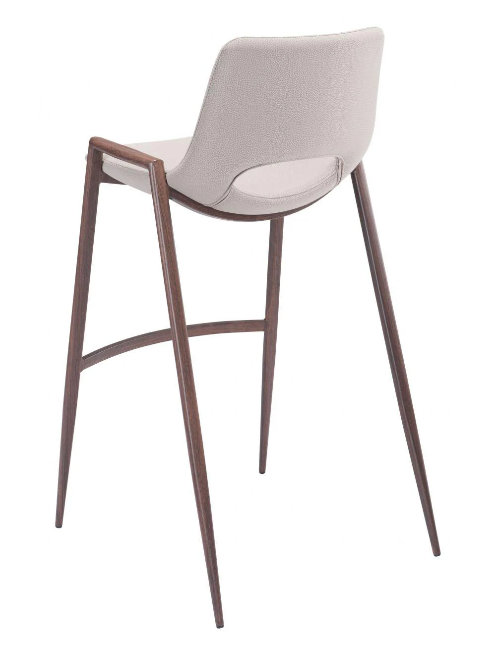 Desi Bar Chair (Set of 2) Beige & Walnut - Frankwebs