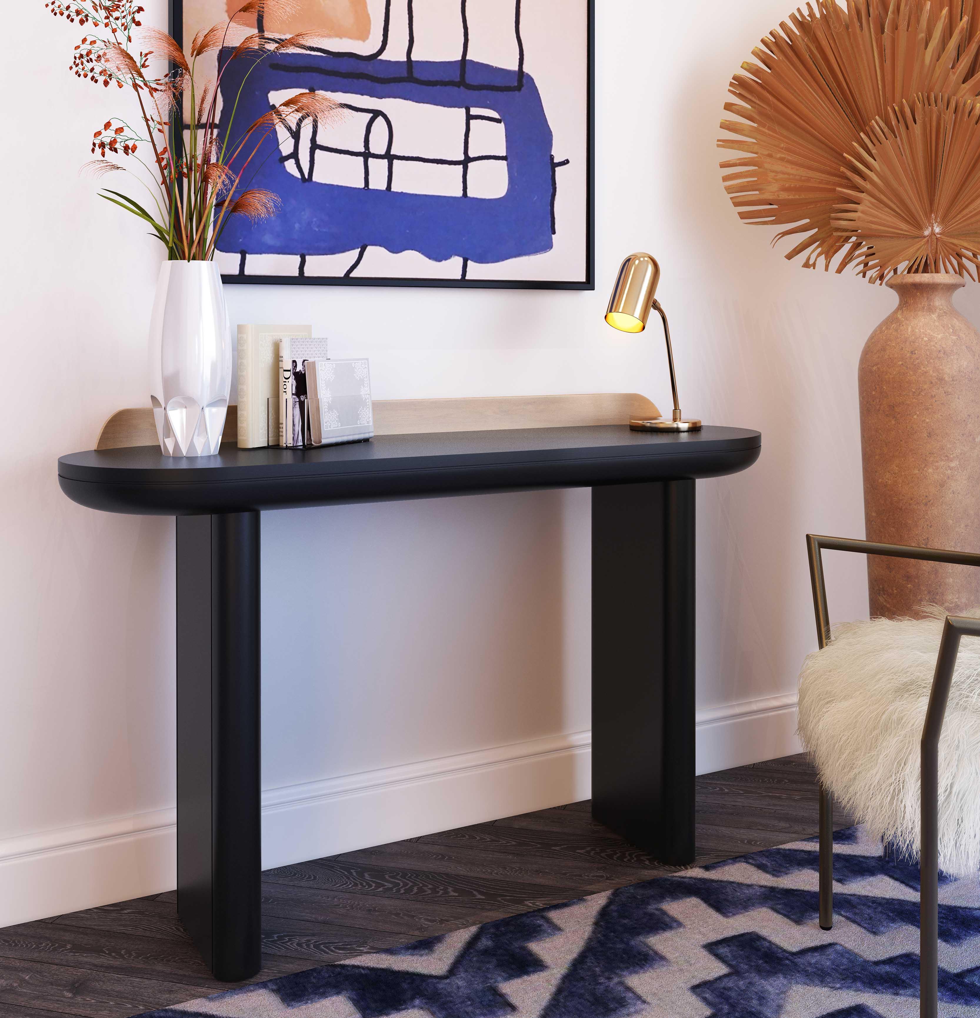 Braden Black Desk/Console Table - Frankwebs
