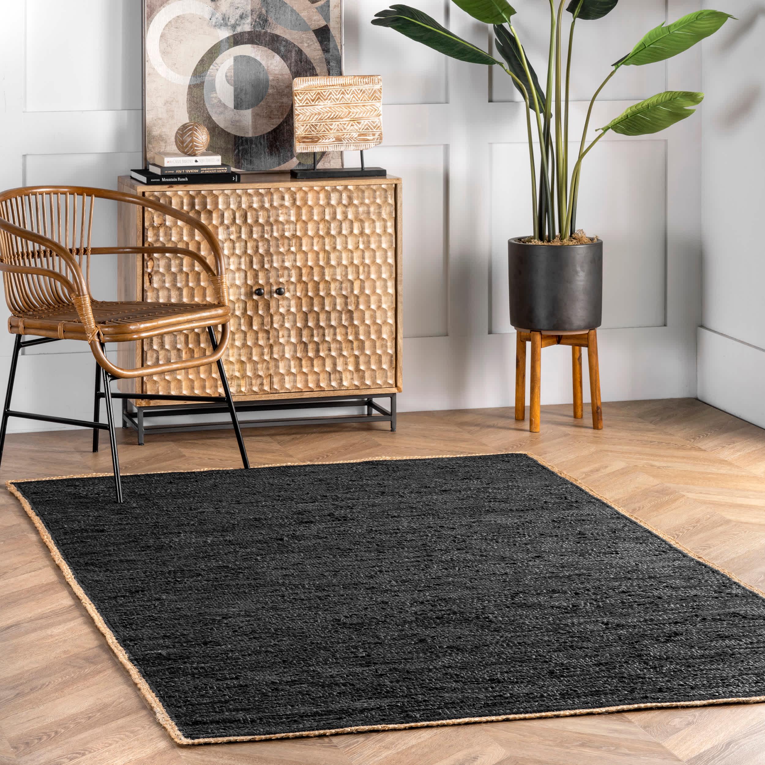 Sabby Hand Woven Leather Flatweave Area Rug - Frankwebs