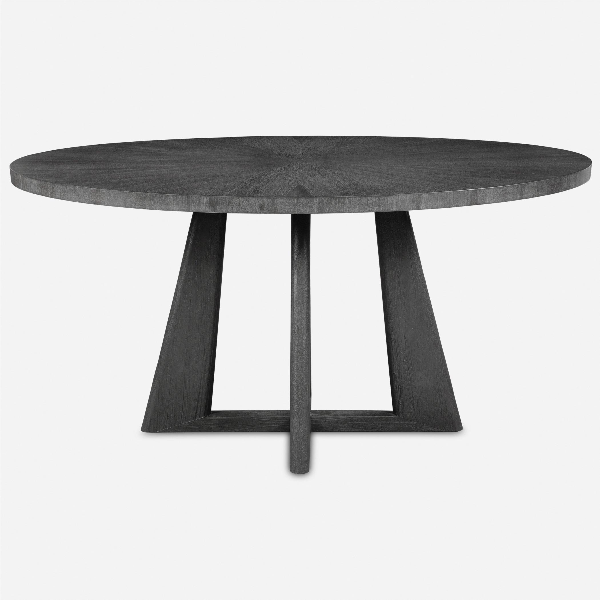 Pulsar Round Gray Walnut Dining Table - Frankwebs