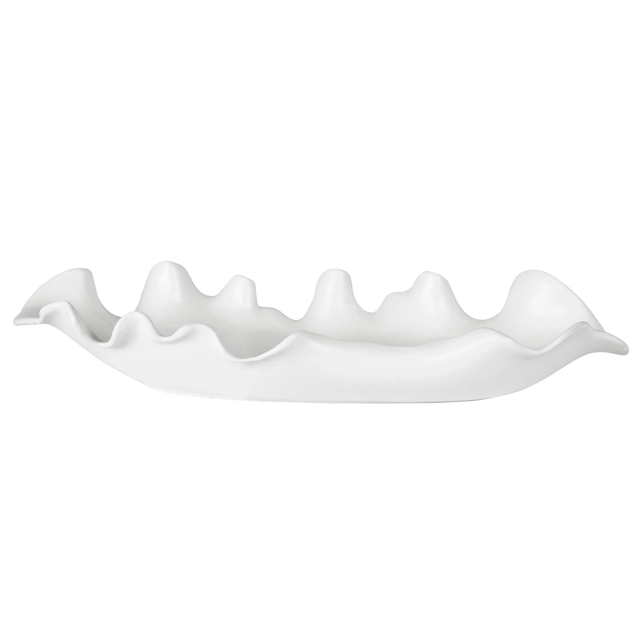 RUFFLED FEATHERS MODERN WHITE BOWL - Frankwebs