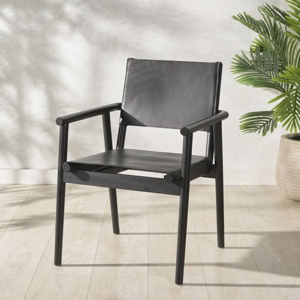 Hutson Leather Dining Chair - Frankwebs