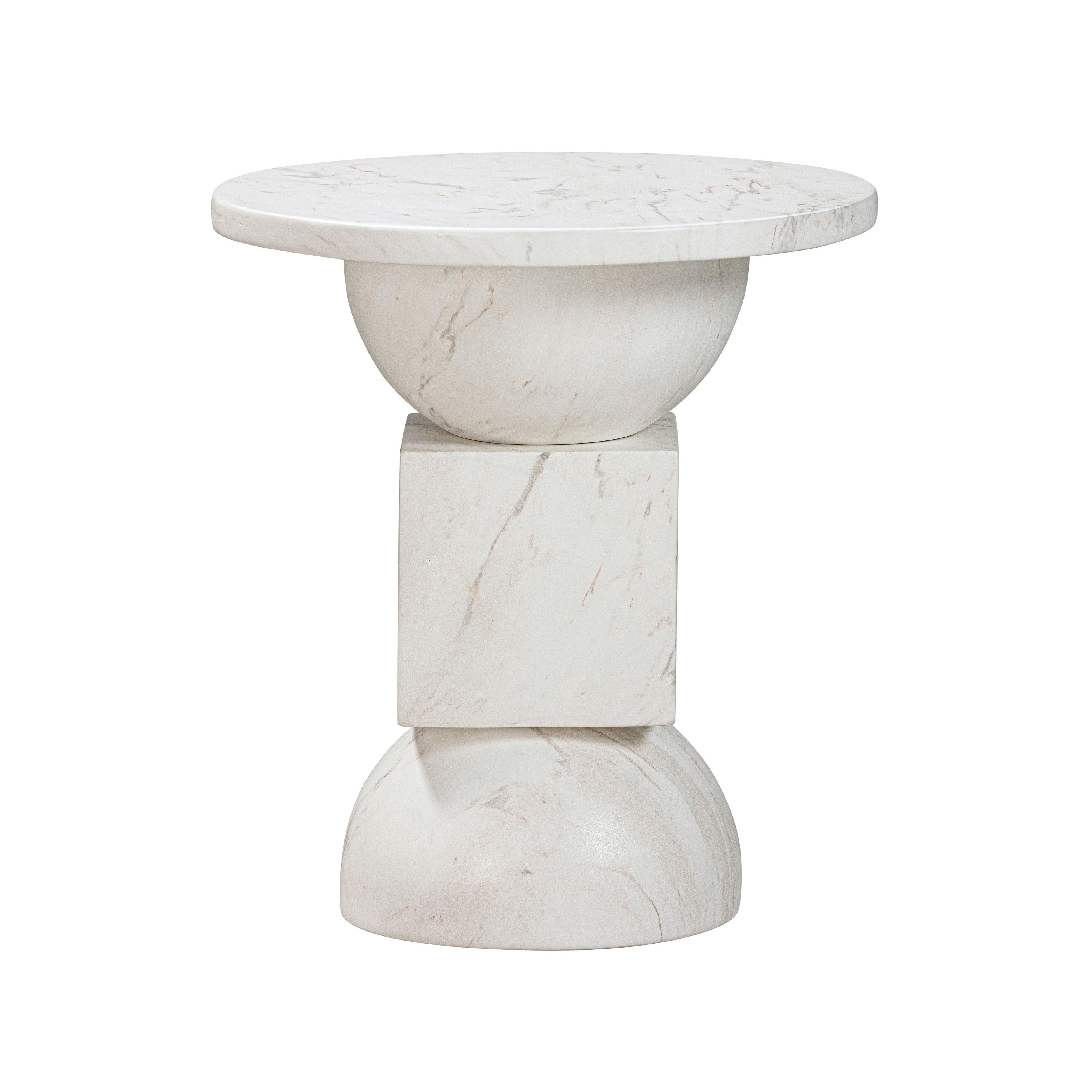Chip Marble Print Indoor / Outdoor Side Table - Frankwebs