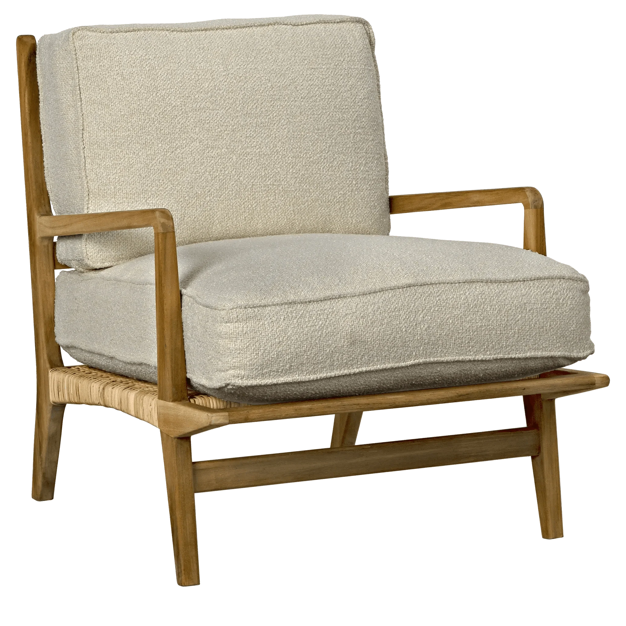 Allister Chair, White US Made Cushions - Frankwebs