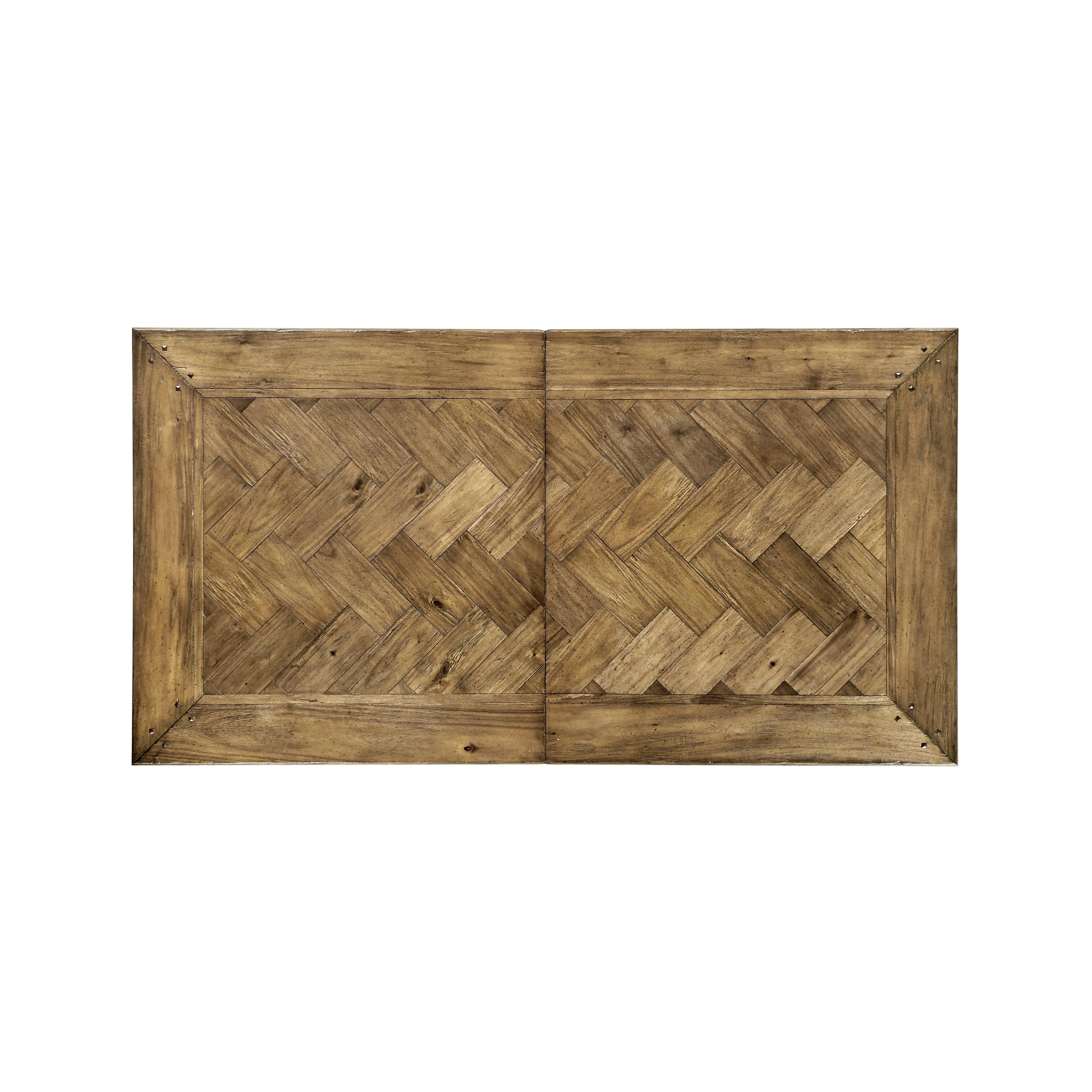 Casual Accents Medium Driftwood Parquet Top Dining Table - Frankwebs