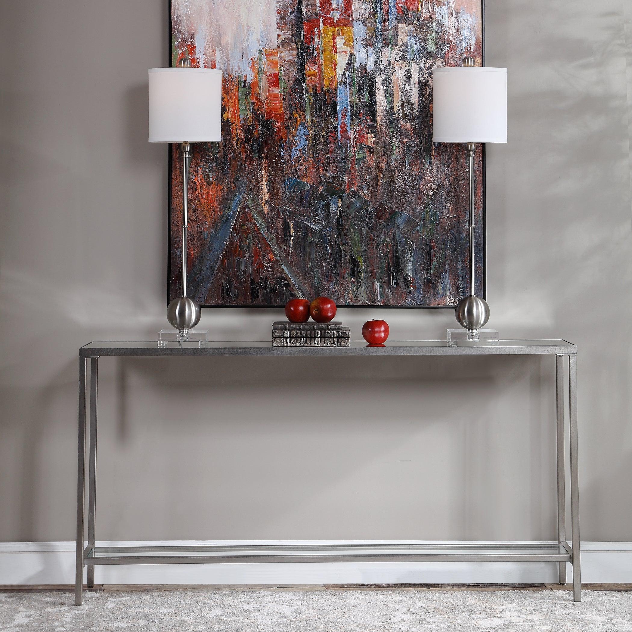 HAYLEY SILVER CONSOLE TABLE - Frankwebs