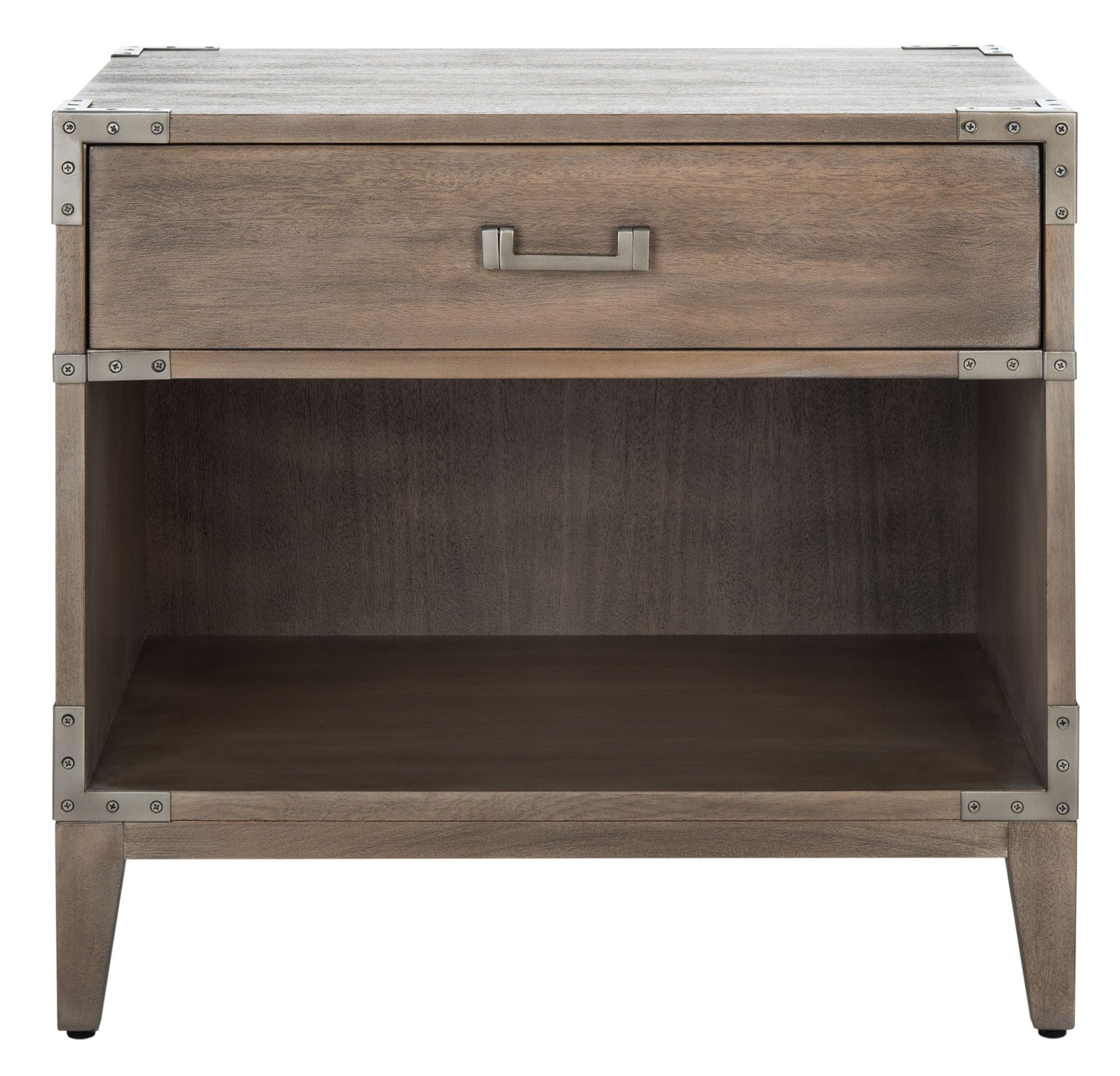 NISHA 1 DRAWER WOOD NIGHTSTAND - Frankwebs