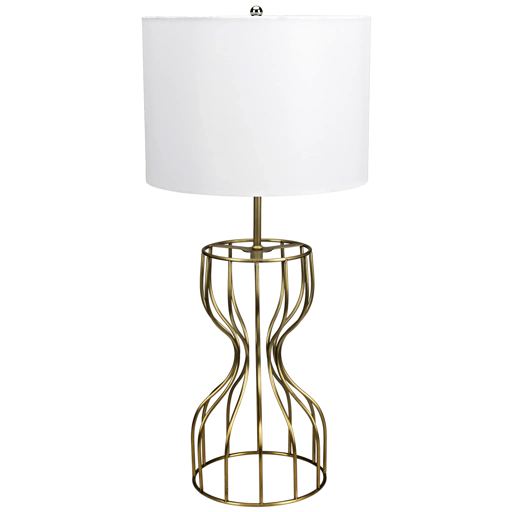 Perry Table Lamp with Shade, Metal with Brass Finish - Frankwebs