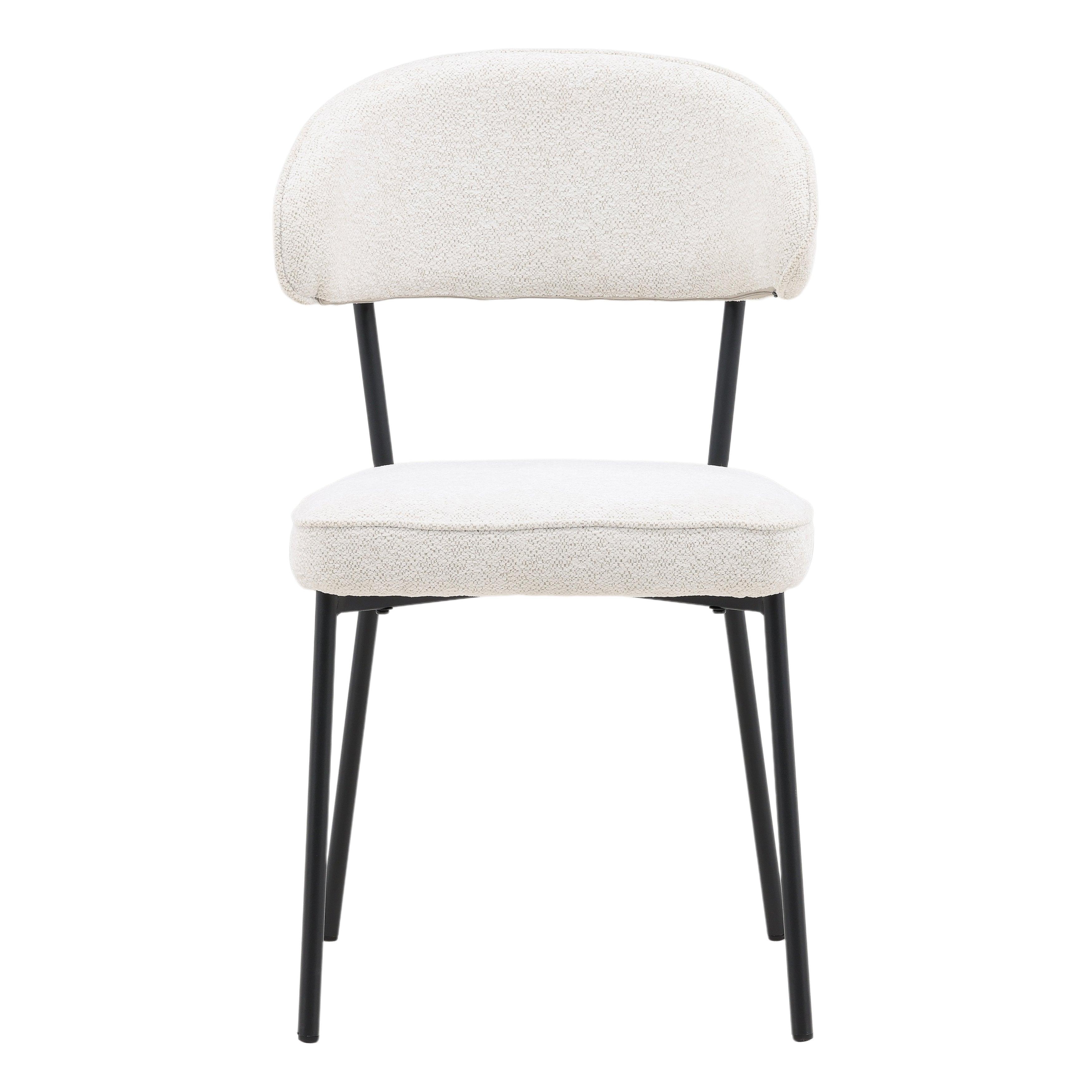 Mera Dining Chair Set of 2 Cream - Frankwebs