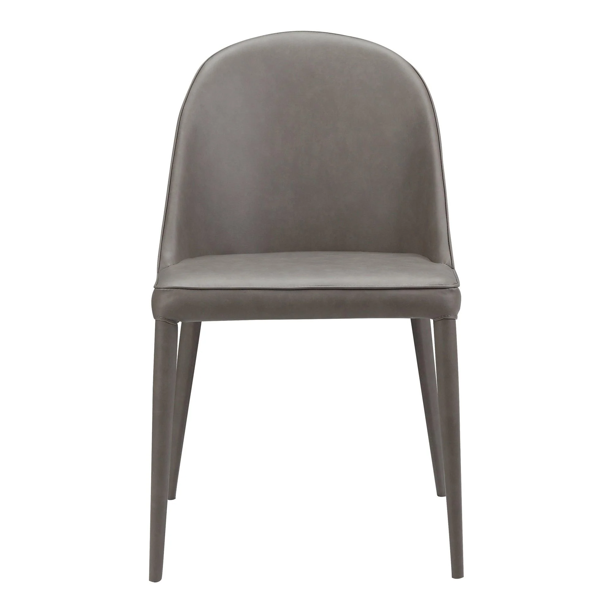 Burton Dining Chair Grey Vegan Leather - Set Of Two - Frankwebs