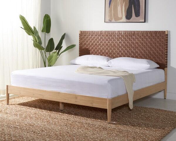 CASSITY LEATHER HEADBOARD BED - Frankwebs