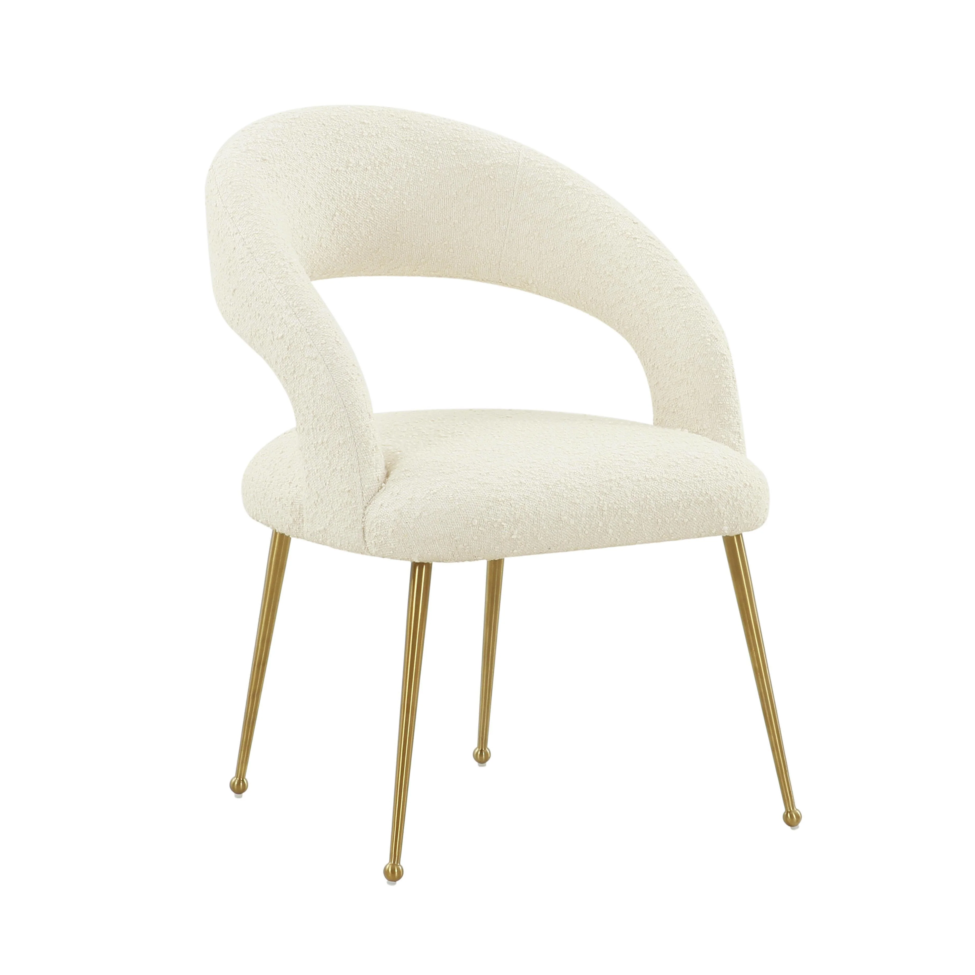 Rocco Cream Boucle Dining Chair - Frankwebs