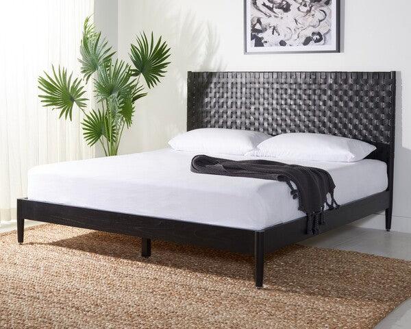 CASSITY LEATHER HEADBOARD BED - Frankwebs