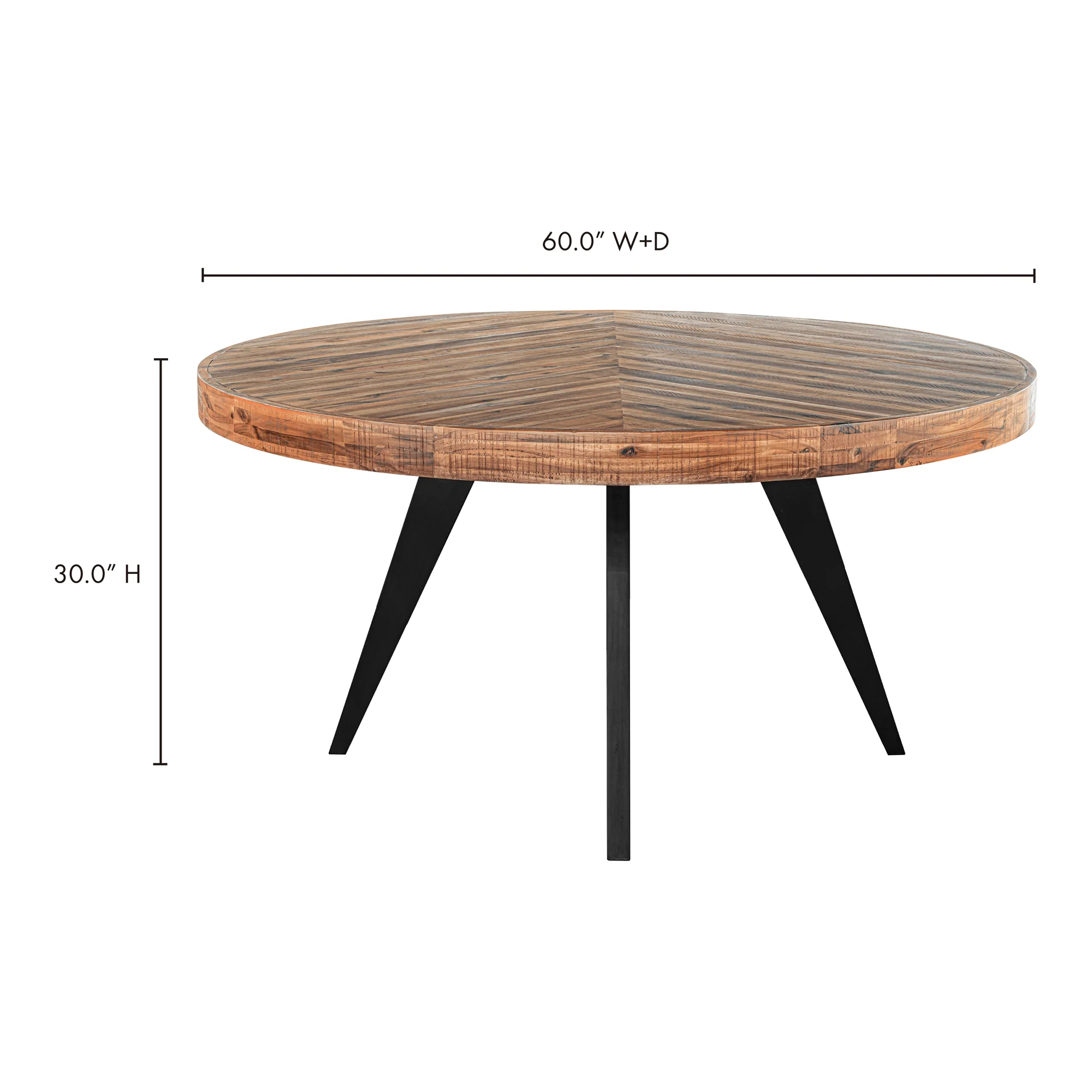 Parq 60In Round Dining Table Amber - Frankwebs